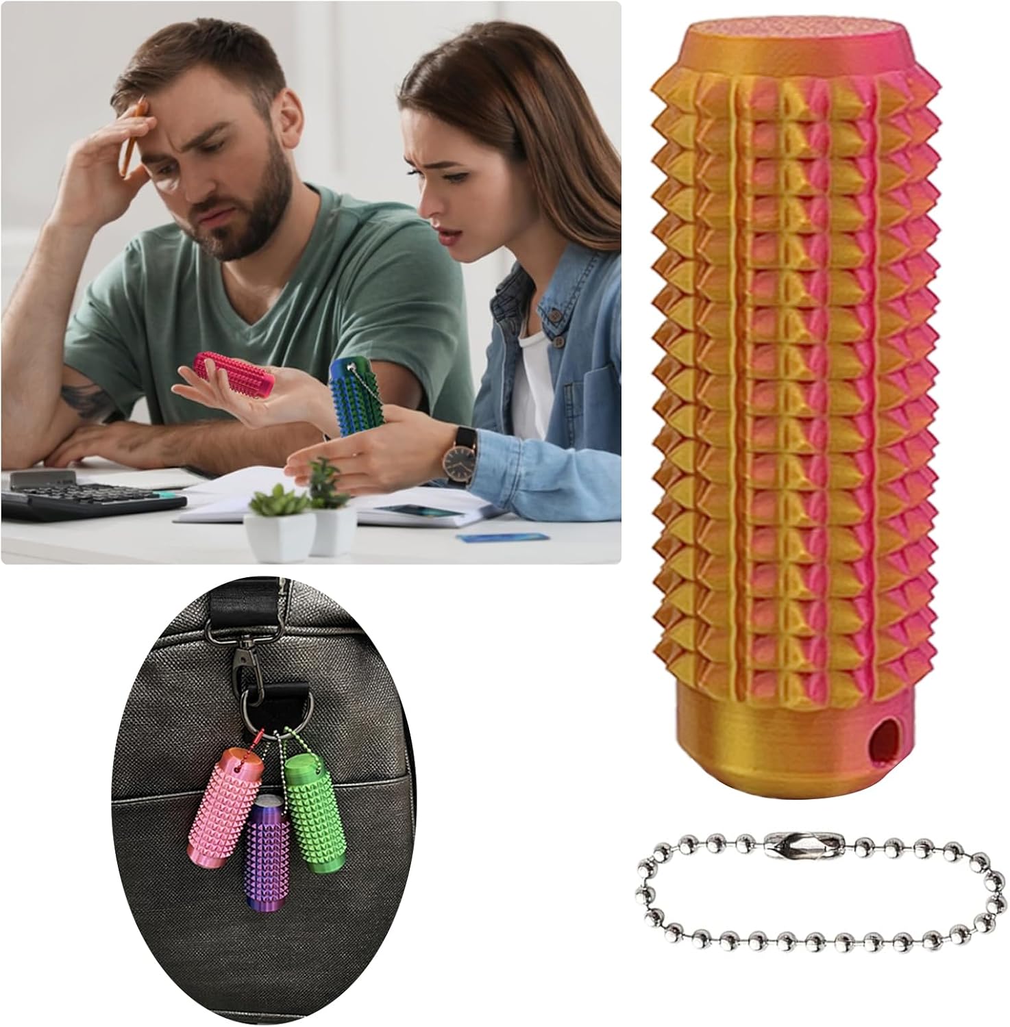 Detalle de Little Ouchies Fidget spiky keychain 2pcs