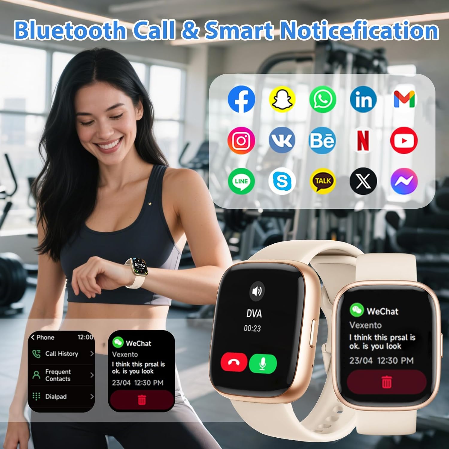 Thumbnail 1 de Alexa Built-in Fitness Tracker 1.83" Smartwatch