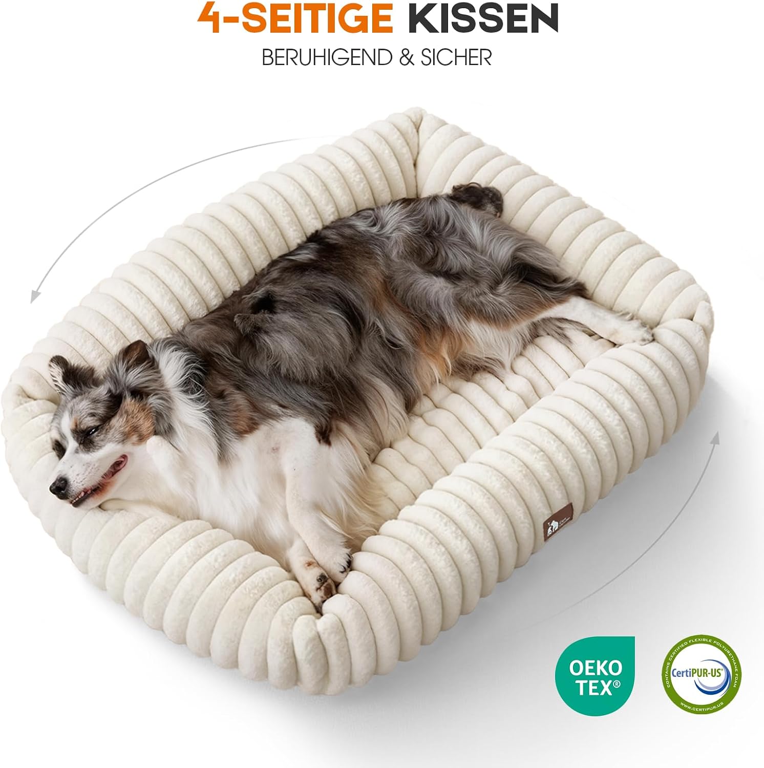 Thumbnail 3 de Upvilla Luxusweicher Hundekorb 92×69×20 cm