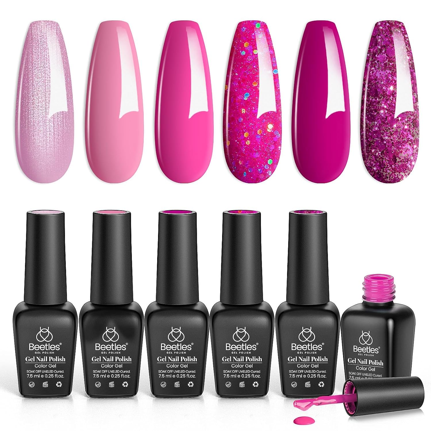 Detalle de Beetles Pink Angel Gel Polish 6 Colors 💅