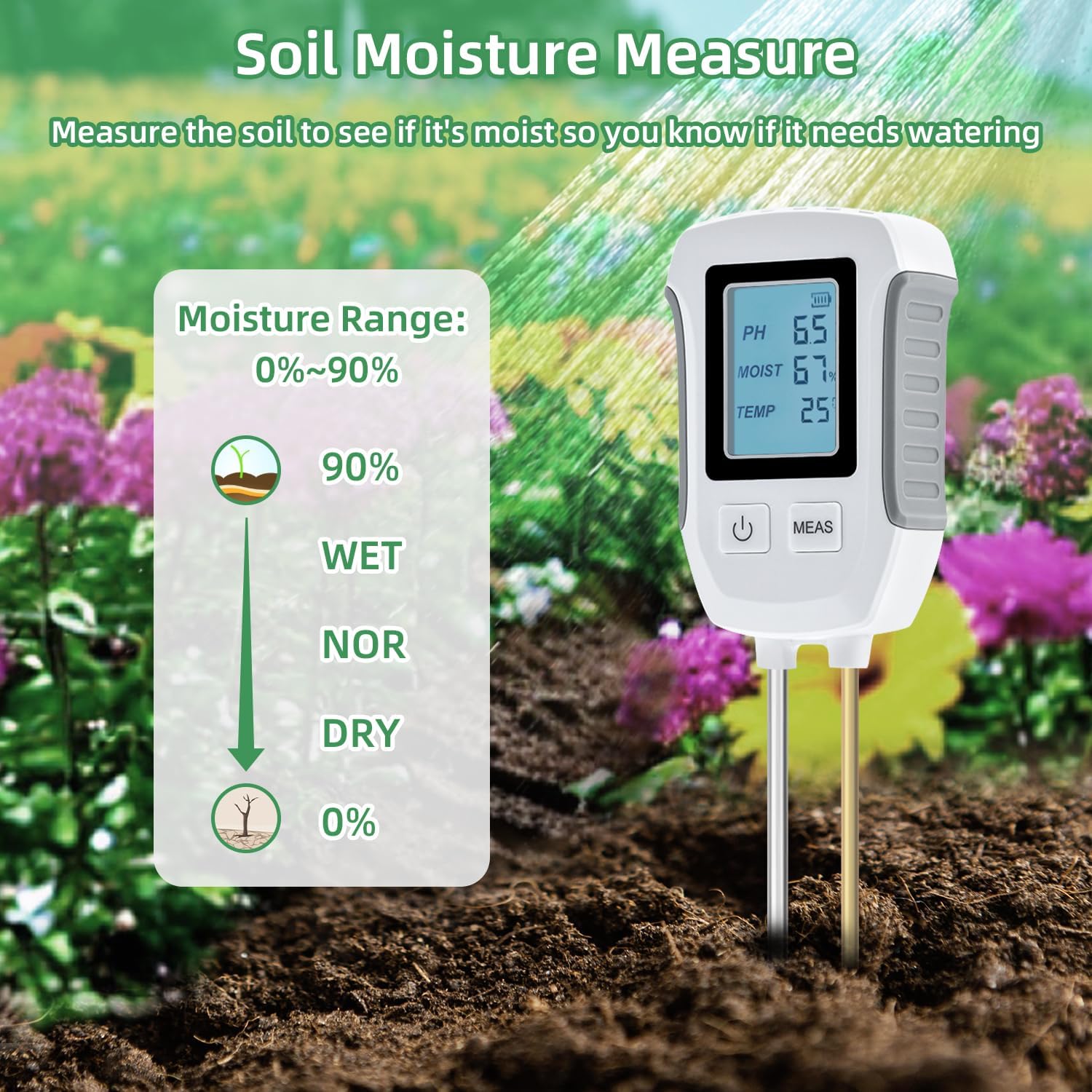 Thumbnail 4 de Mcbazel Soil Meter 3‑in‑1 soil tester 🌱