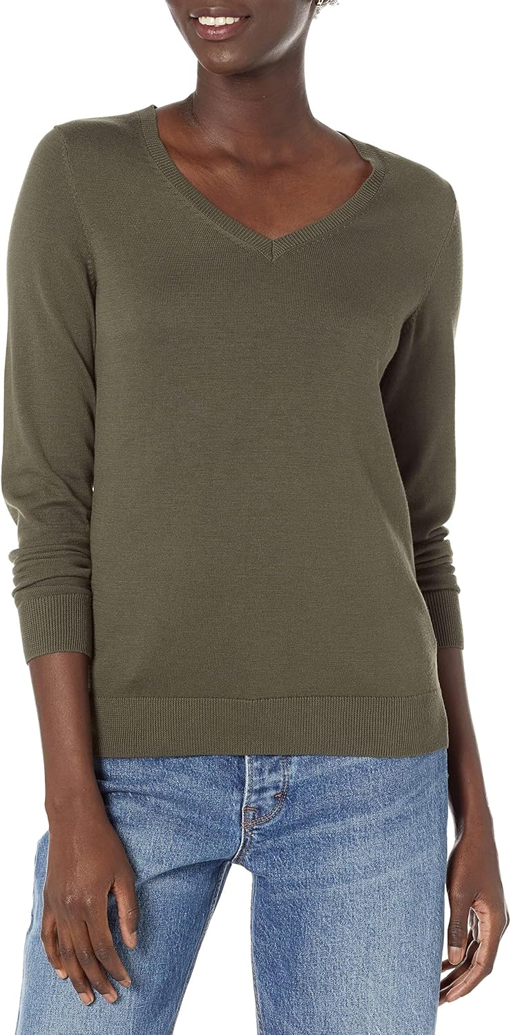 Thumbnail 6 de Amazon Essentials Women's Regular-Fit Lightweight V-Neck Long-Sleeve Jumper (Available in Plus Size)