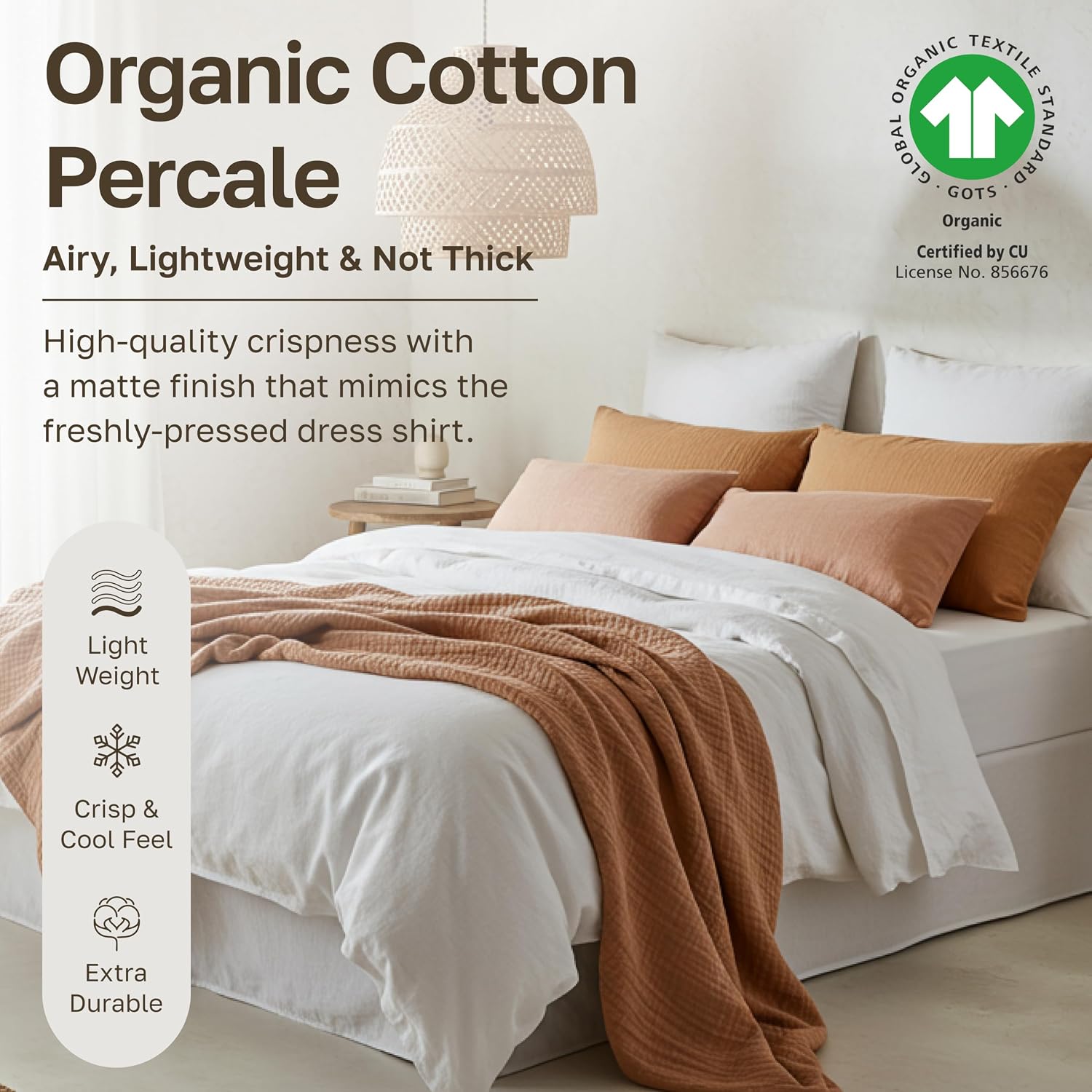 Thumbnail 2 de California Design Den King Sheets, 100% Organic Cotton