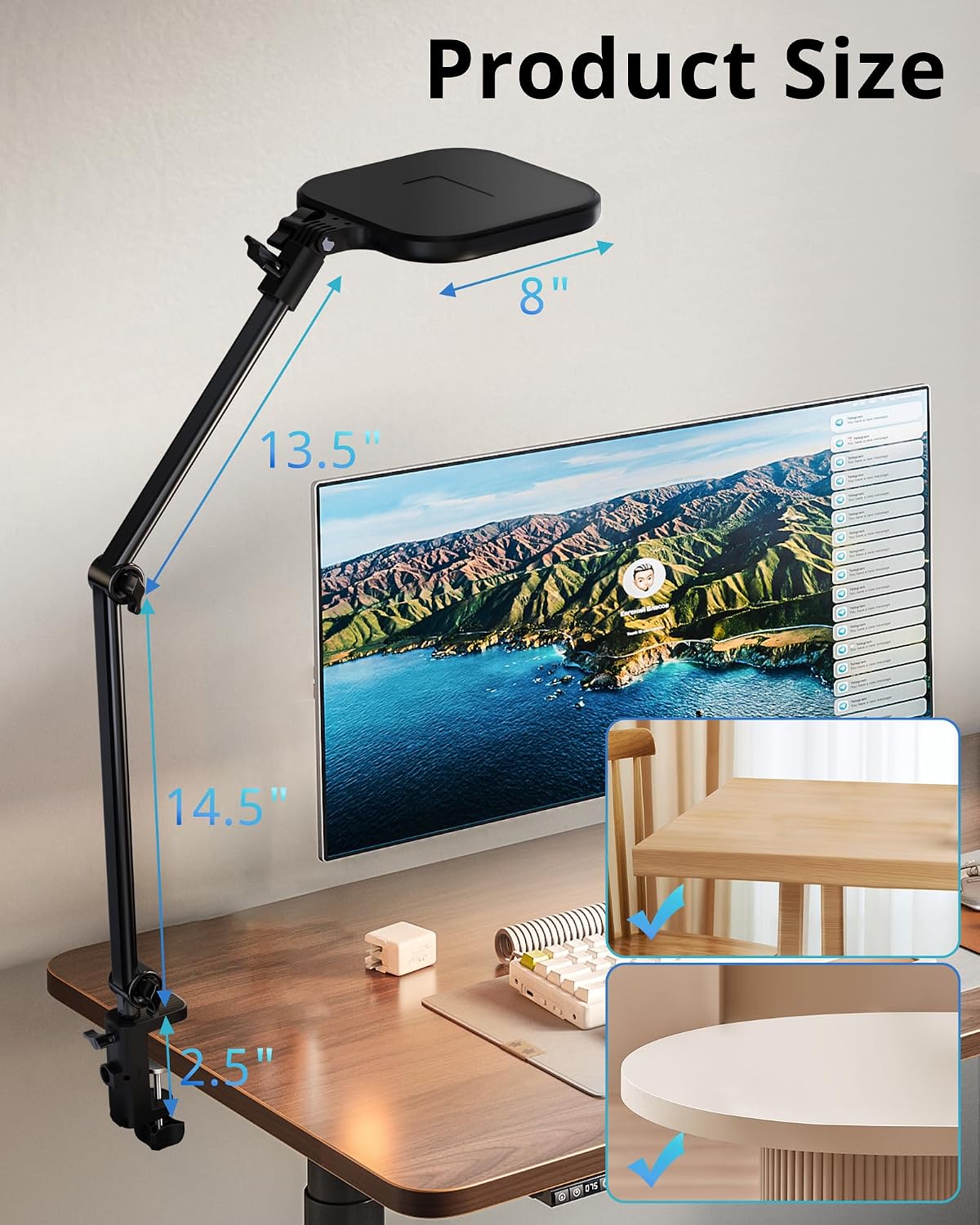 Thumbnail 4 de UBeesize Streaming Light 8" Ring Light for Desk