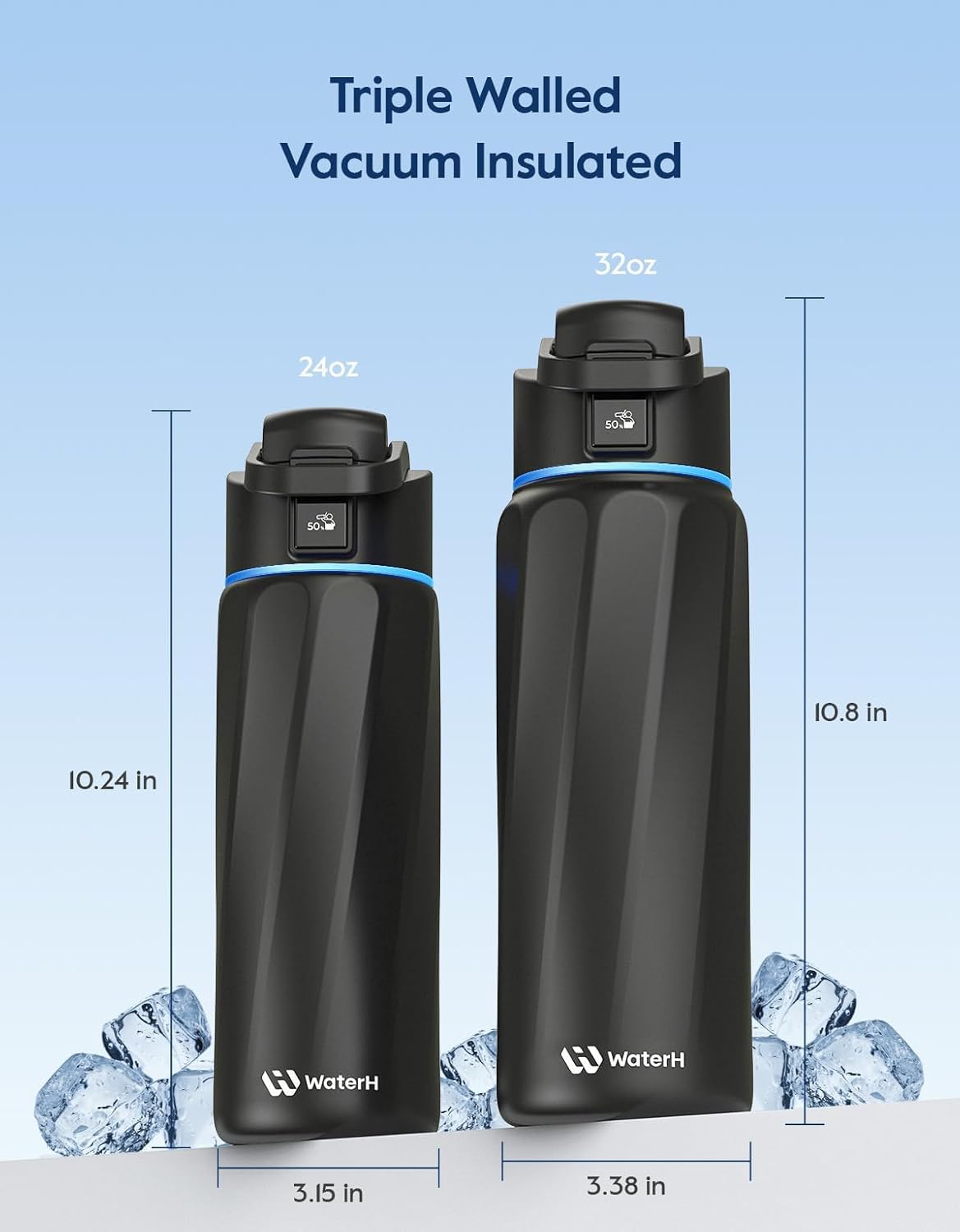 Thumbnail 4 de WaterH Boost Smart Water Bottle (710 ml) – Reminds You to Drink
