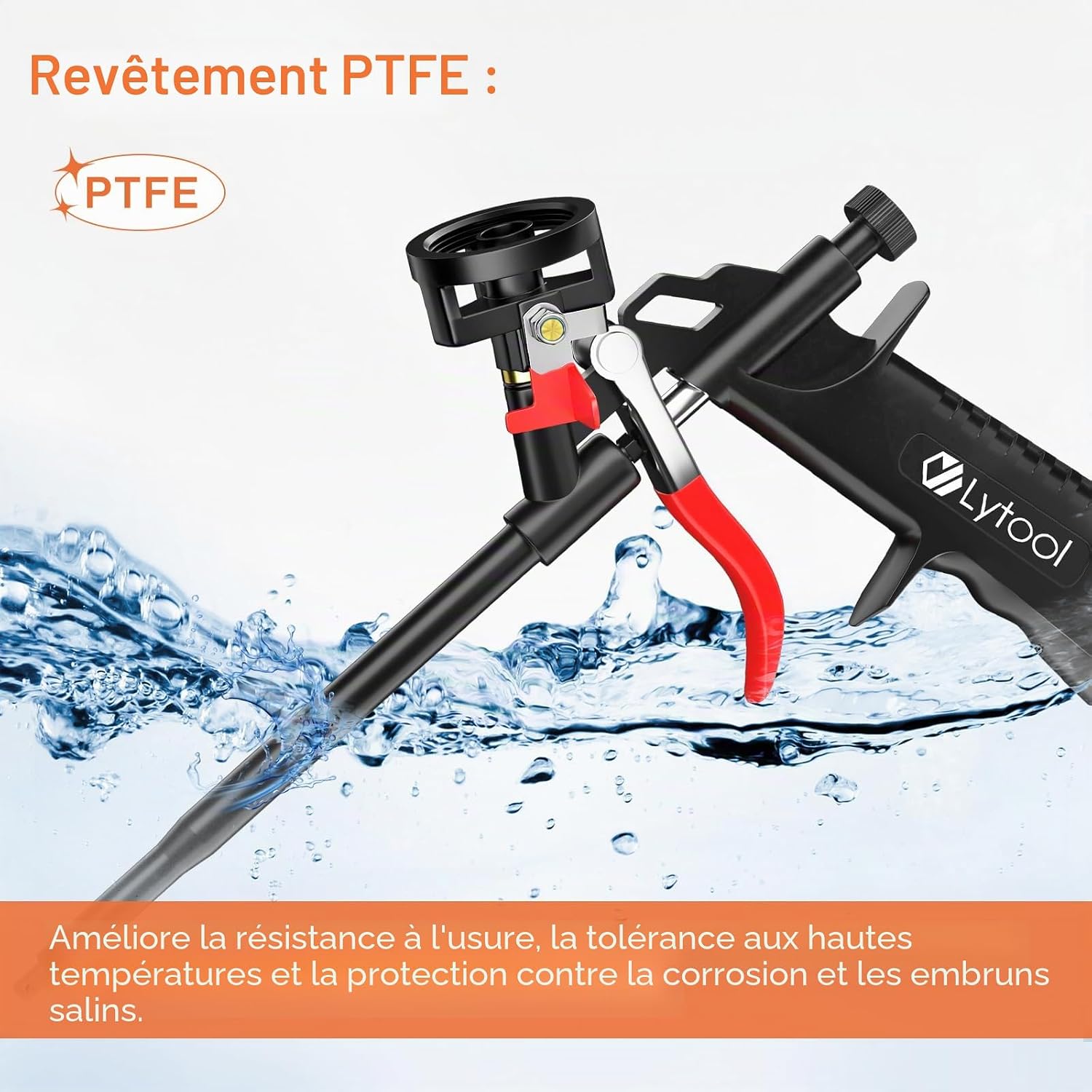 Detalle de 2 Pièces Lytool Pistolet-Mousse Polyurethane Professionnel – Pack comprenant deux pistolets et accessoires
