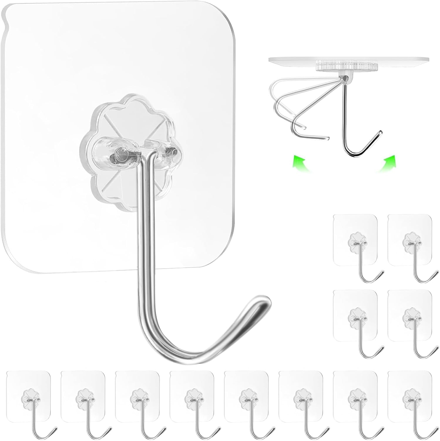 Thumbnail 6 de ZESLMG Adhesive Wall Hooks 22 lb