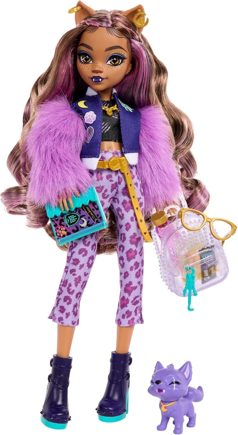 Detalle de Monster High Clawdeen Wolf HRP65 Puppe mit Hund