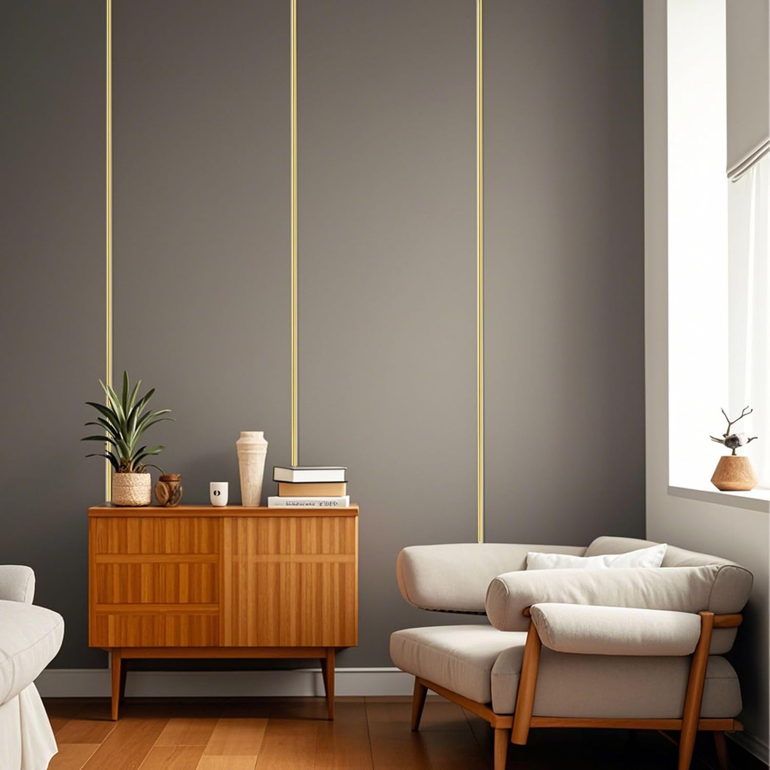 Detalle 2 de Gold flexible moulding trim 10m, 8mm