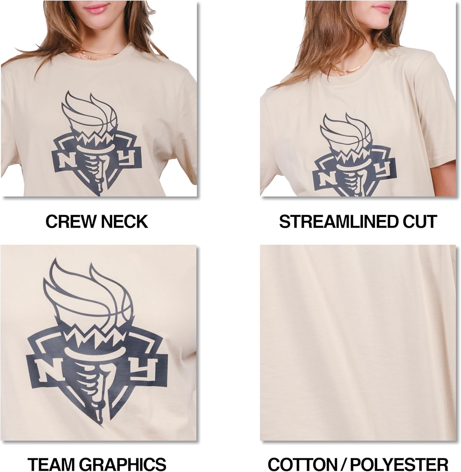 Thumbnail 3 de Ultra Game Women’s WNBA Official Super Soft Fashion T-Shirt