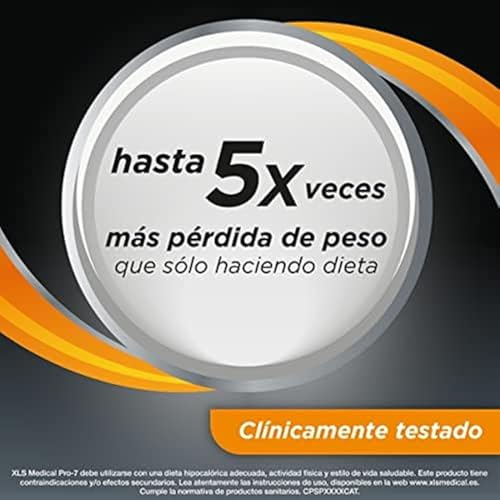 Detalle de XLS Medical Pro7 Pack 1 mes de tratamiento (180 comprimidos): te ayuda a perder peso de forma gradual y basada en fibra natural