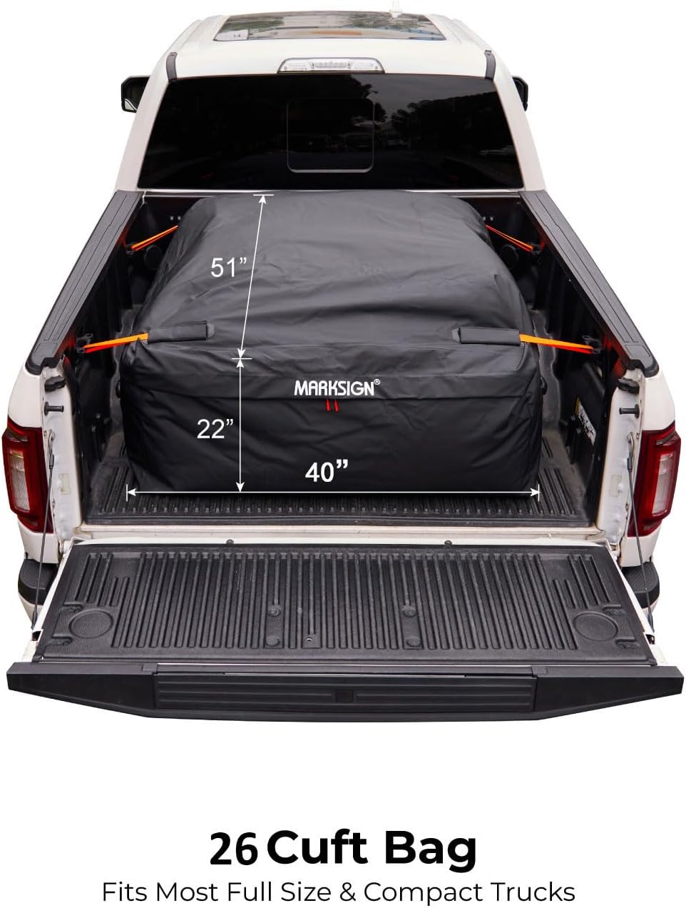 Thumbnail 5 de MARKSIGN Truck Bed Bag (100% Waterproof) with Built-in Ratchet Tie-Down Straps, 26 Cubic Feet