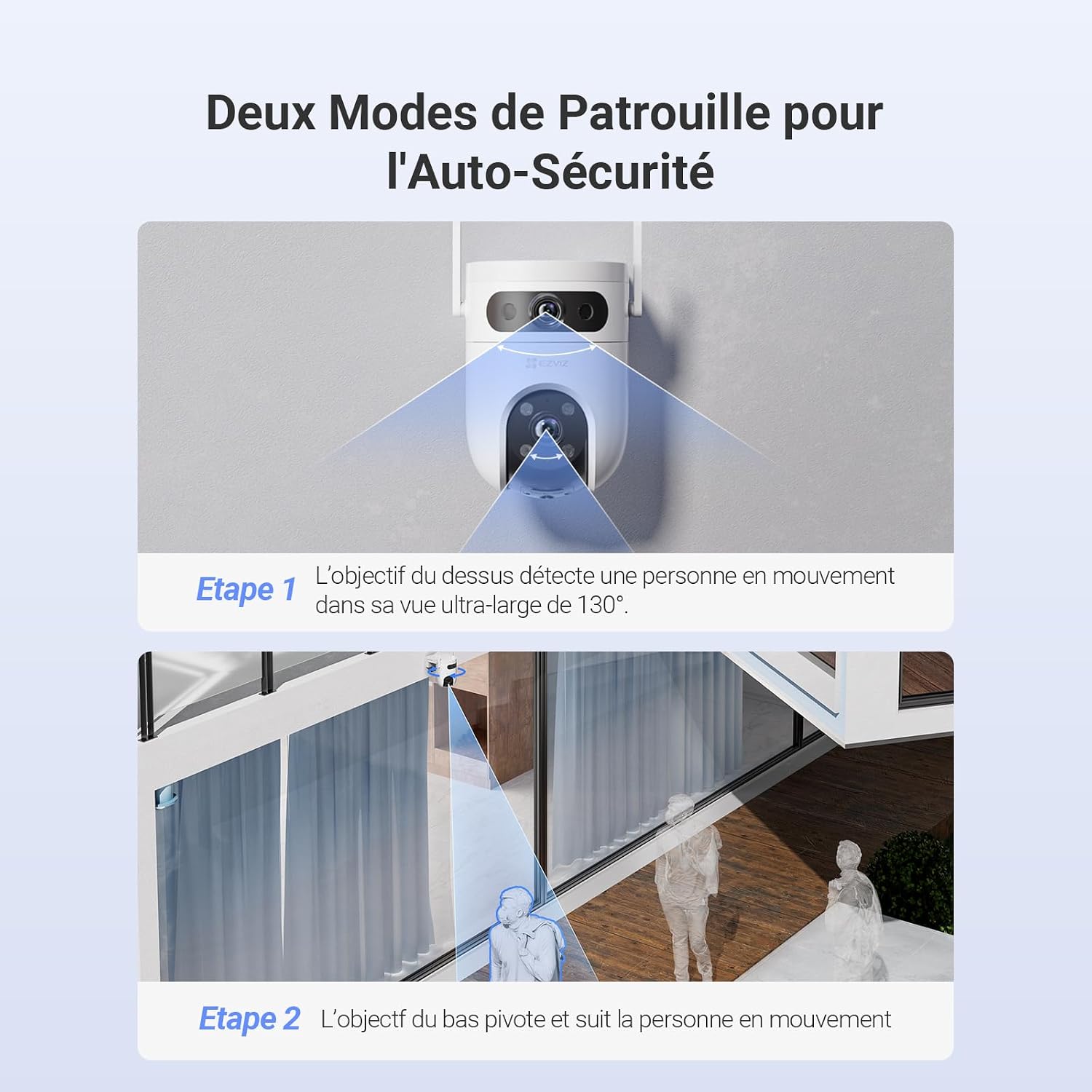 Detalle 2 de EZVIZ H9C caméra extérieure 360° 40m