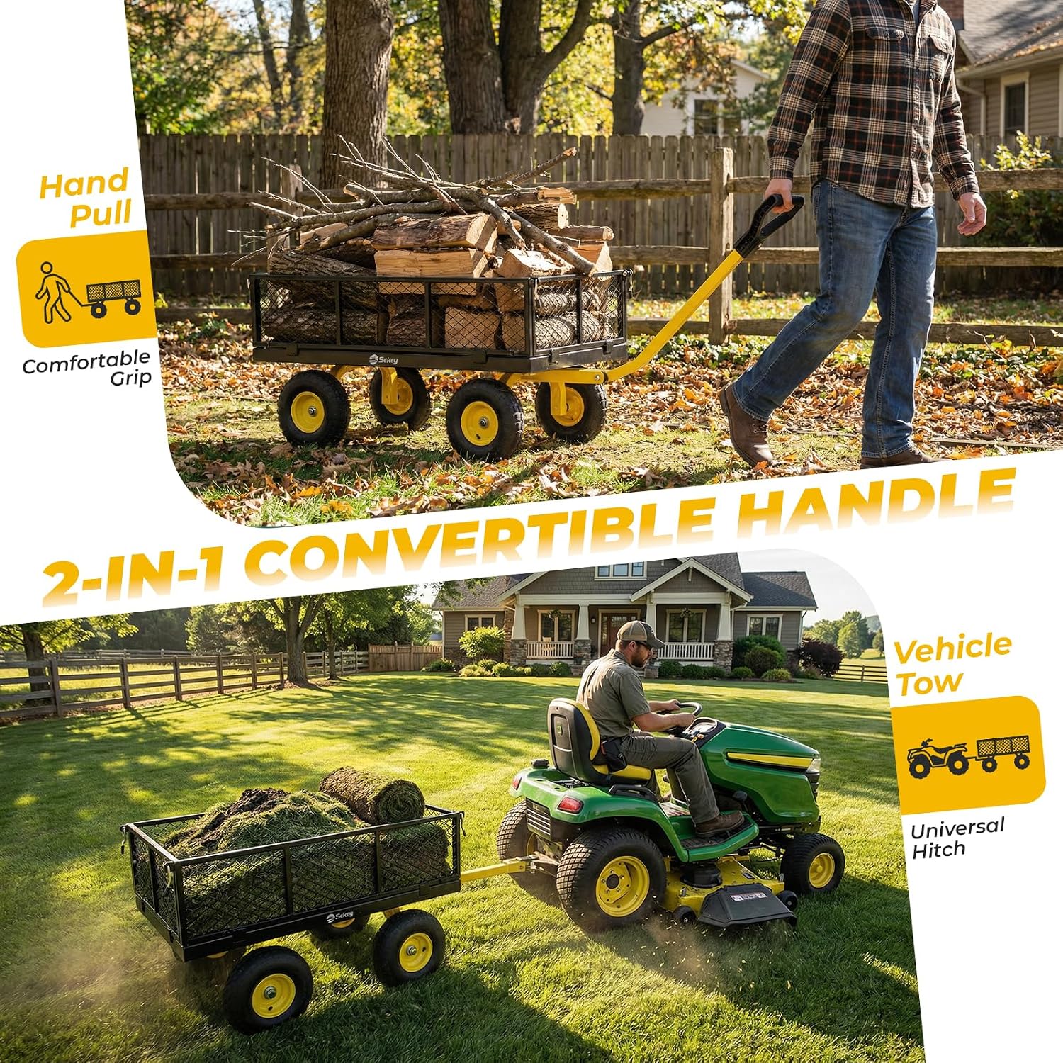Thumbnail 5 de Sekey Steel Garden Cart, 1000 lb Capacity