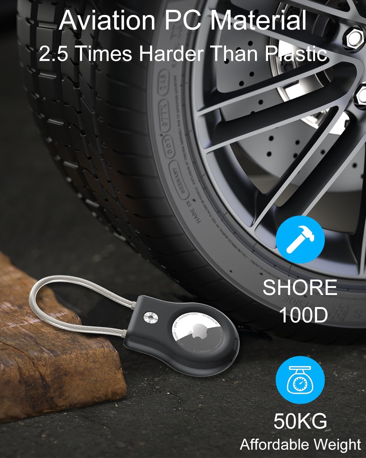 Thumbnail 1 de SCALLOP Airtag-Schlüsselanhänger (2er Pack) – Robuste Hülle mit Drahtkabel, Schutz und 360°-Signalintegrität