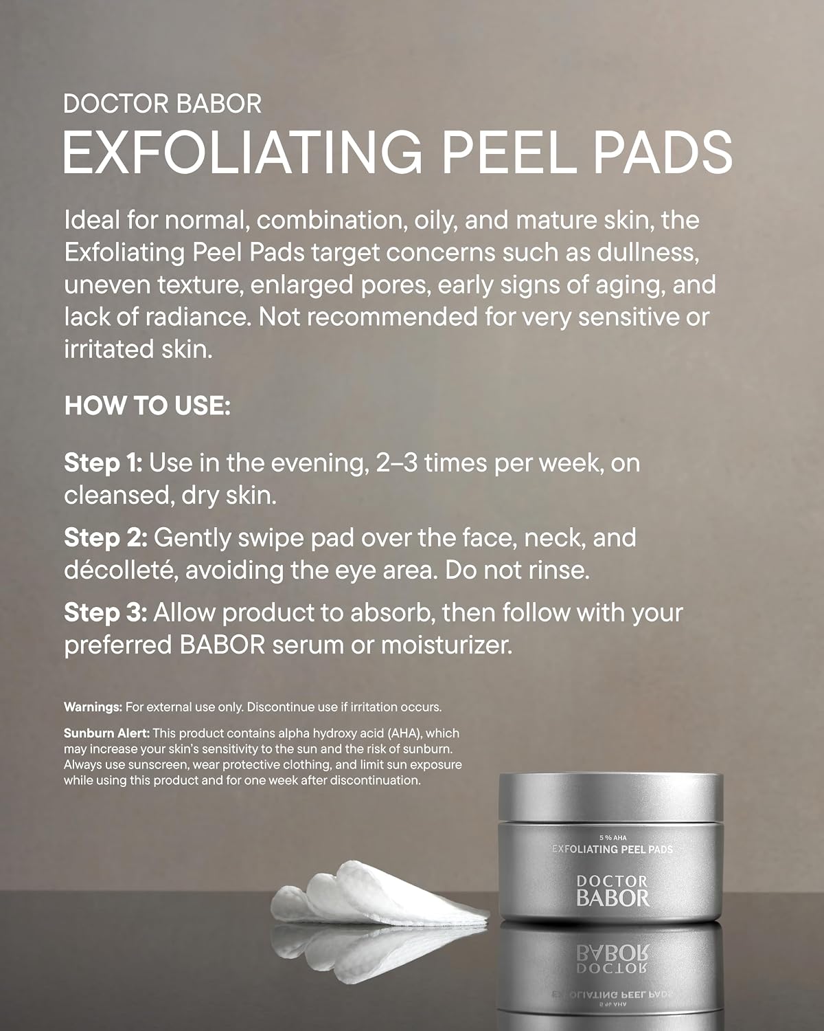 Thumbnail 3 de DOCTOR BABOR Exfoliating Peel Pads – płatki z 5% AHA, 60 sztuk