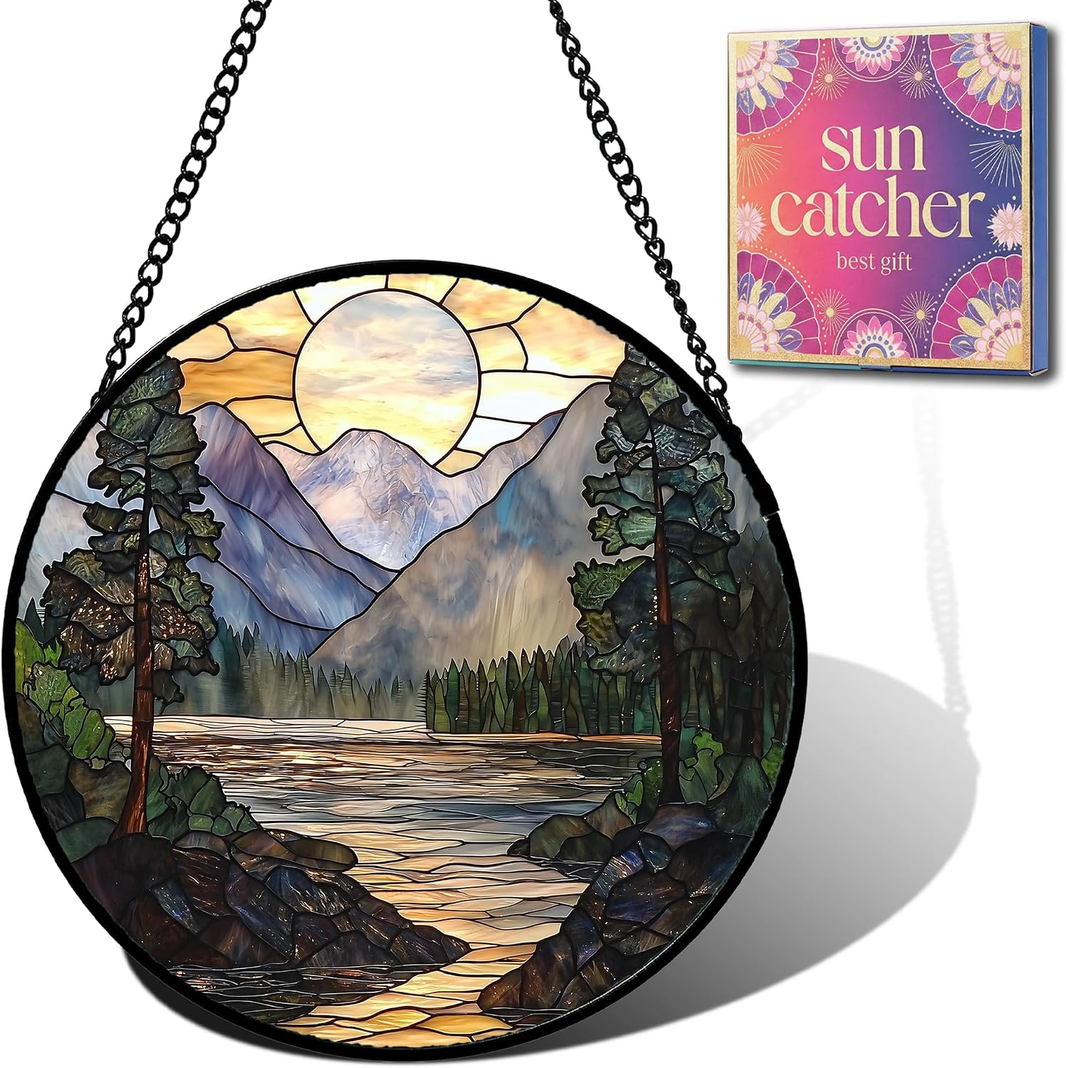 Detalle de Mountain River Suncatcher, 9.8-inch