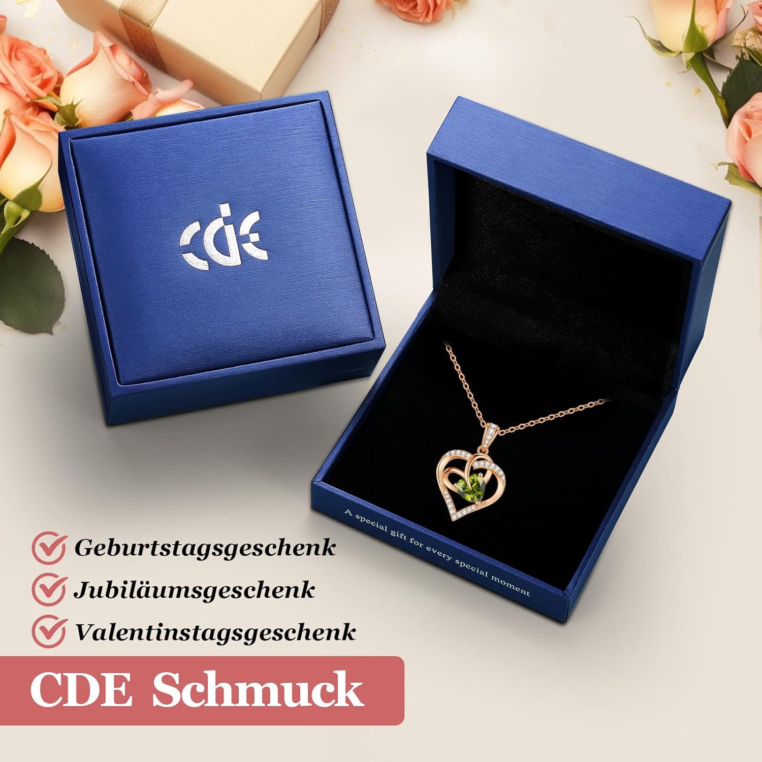 Thumbnail 6 de Collana da donna con pendente a cuore in argento 925 e pietra di nascita