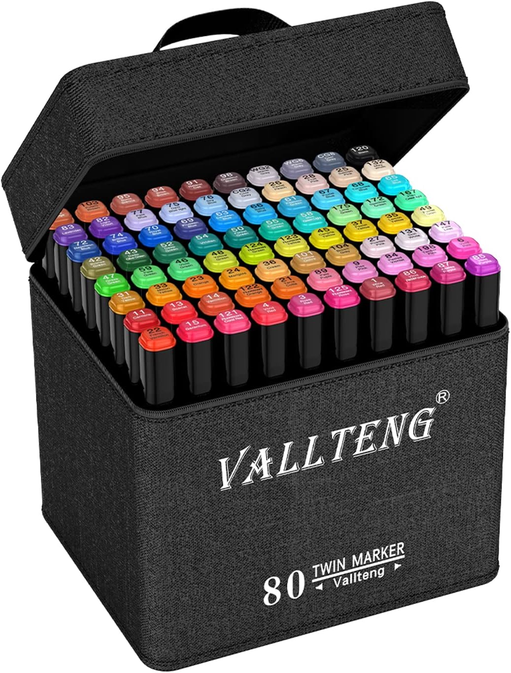 Imagen de Vallteng 80 Colors Dual Tip Twin Marker Pens Set en OfertitasTOP