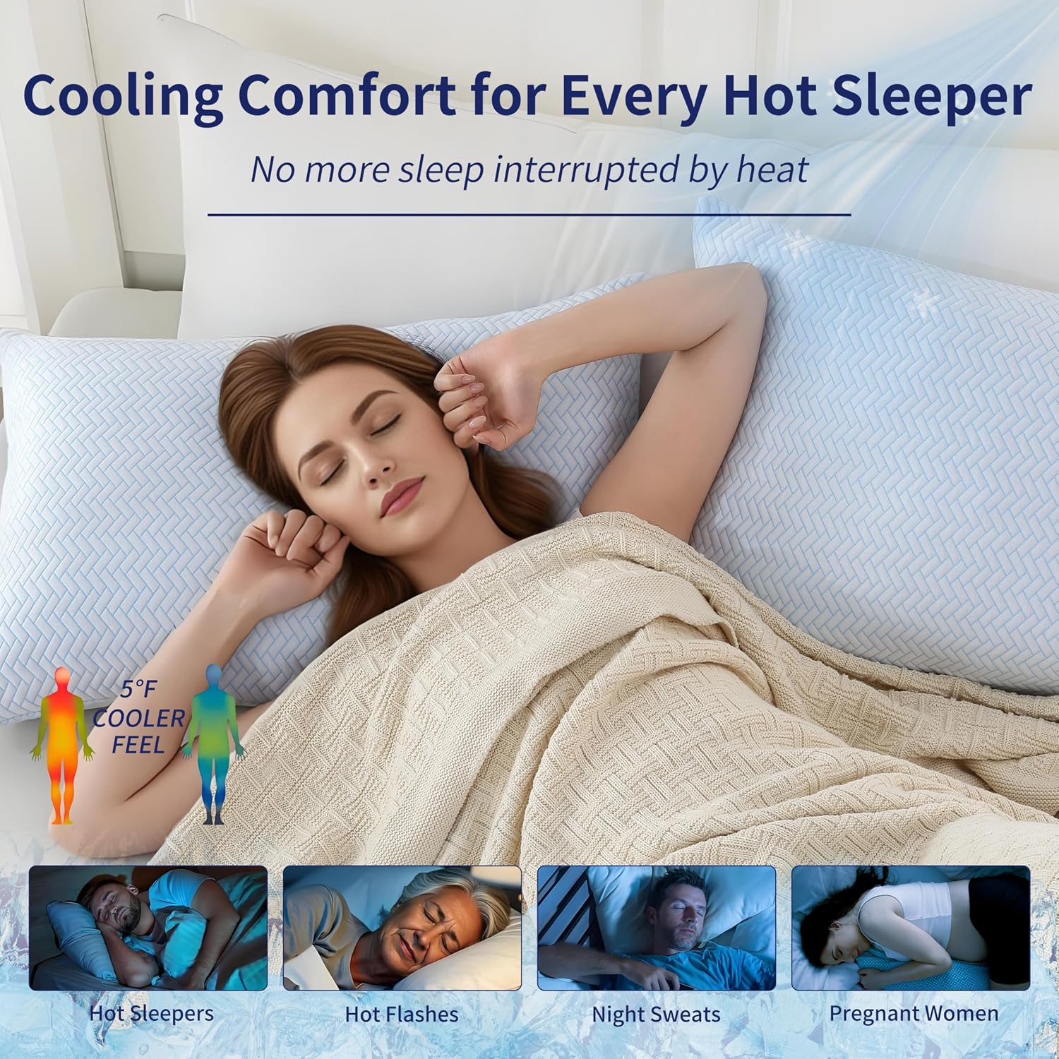 Detalle 2 de DOWNCOOL Cooling Pillows, Queen Size