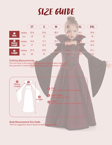 Detalle de Spooktacular Creations, costume de vampire pour fille avec robe longue gothique