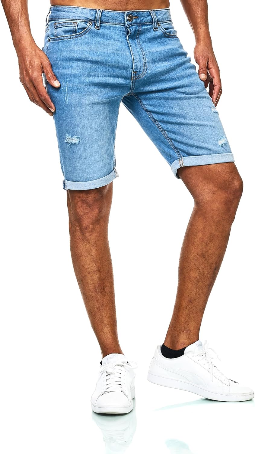 Thumbnail 1 de JEEL Herren Kurze Hosen – Slim-Fit Jeans-Shorts, 5-Pocket-Style, Stretch, Basic Washed
