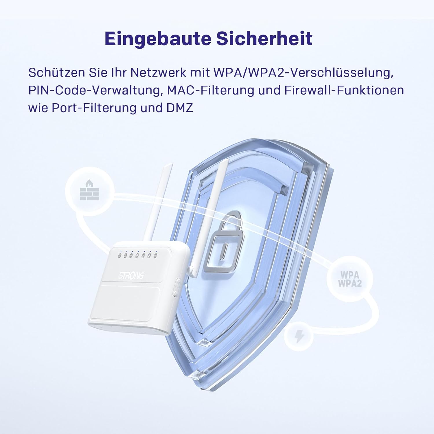 Thumbnail 5 de STRONG N300 4G WLAN Router (Cat4 LTE) mit SIM-Slot und festen externen Antennen