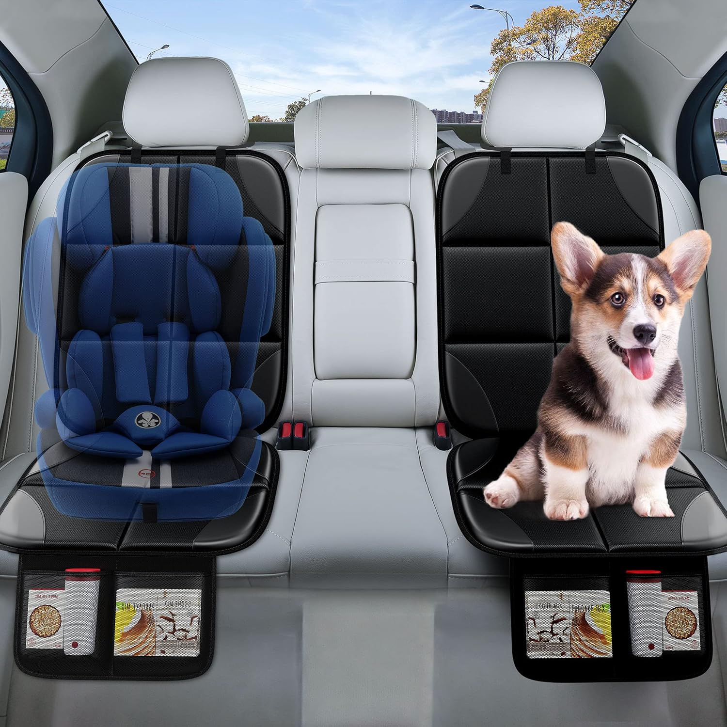 Thumbnail 3 de MHO+All Kindersitzunterlage – 2 Stück ISOFIX-kompatible Sitzunterlage für Textil- und Ledersitze