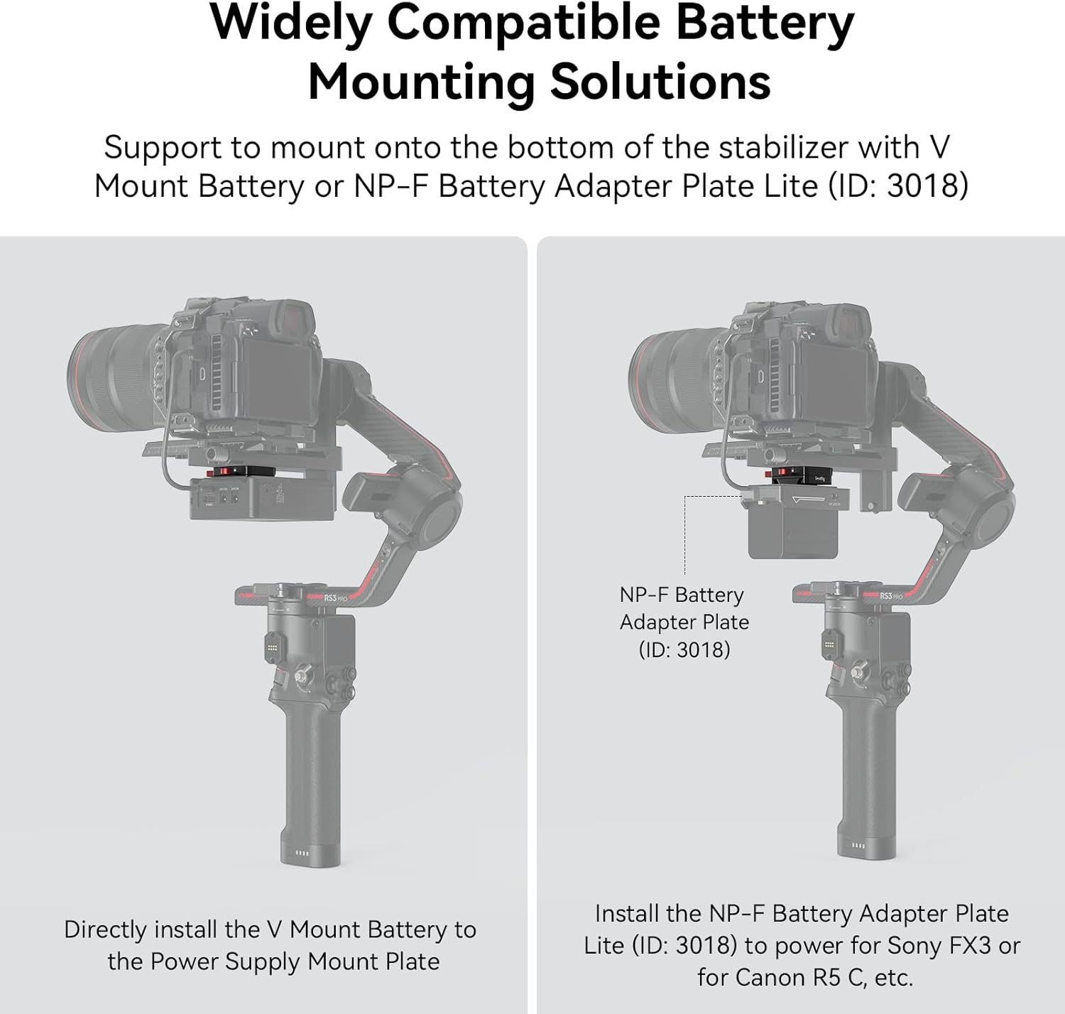 Detalle 2 de SMALLRIG 4189 Mini V Mount Battery Plate 55 mm