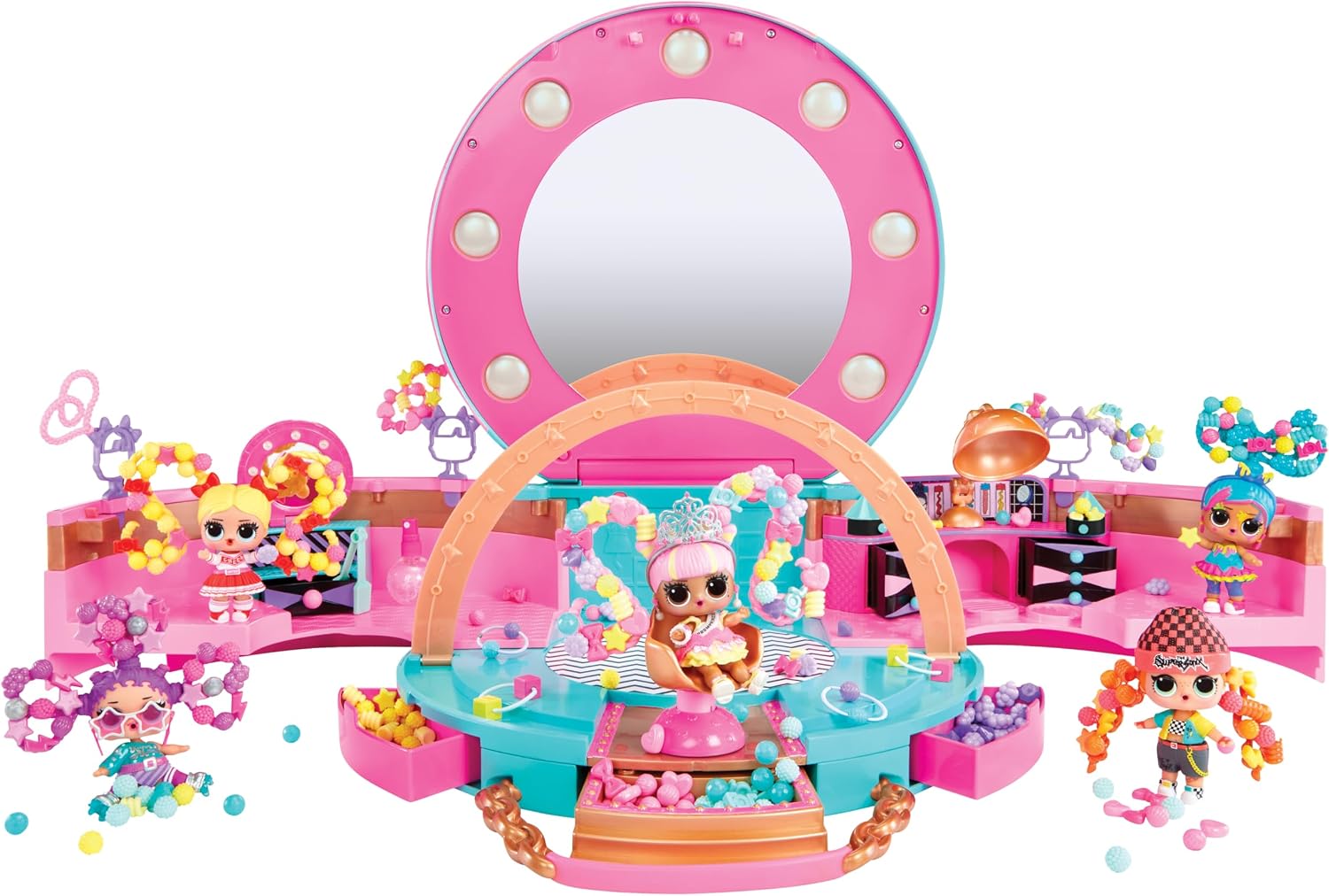 Thumbnail 1 de L.O.L. Surprise! 120995-EUC Hair Beads Salon Playset with Doll and 100 Beads