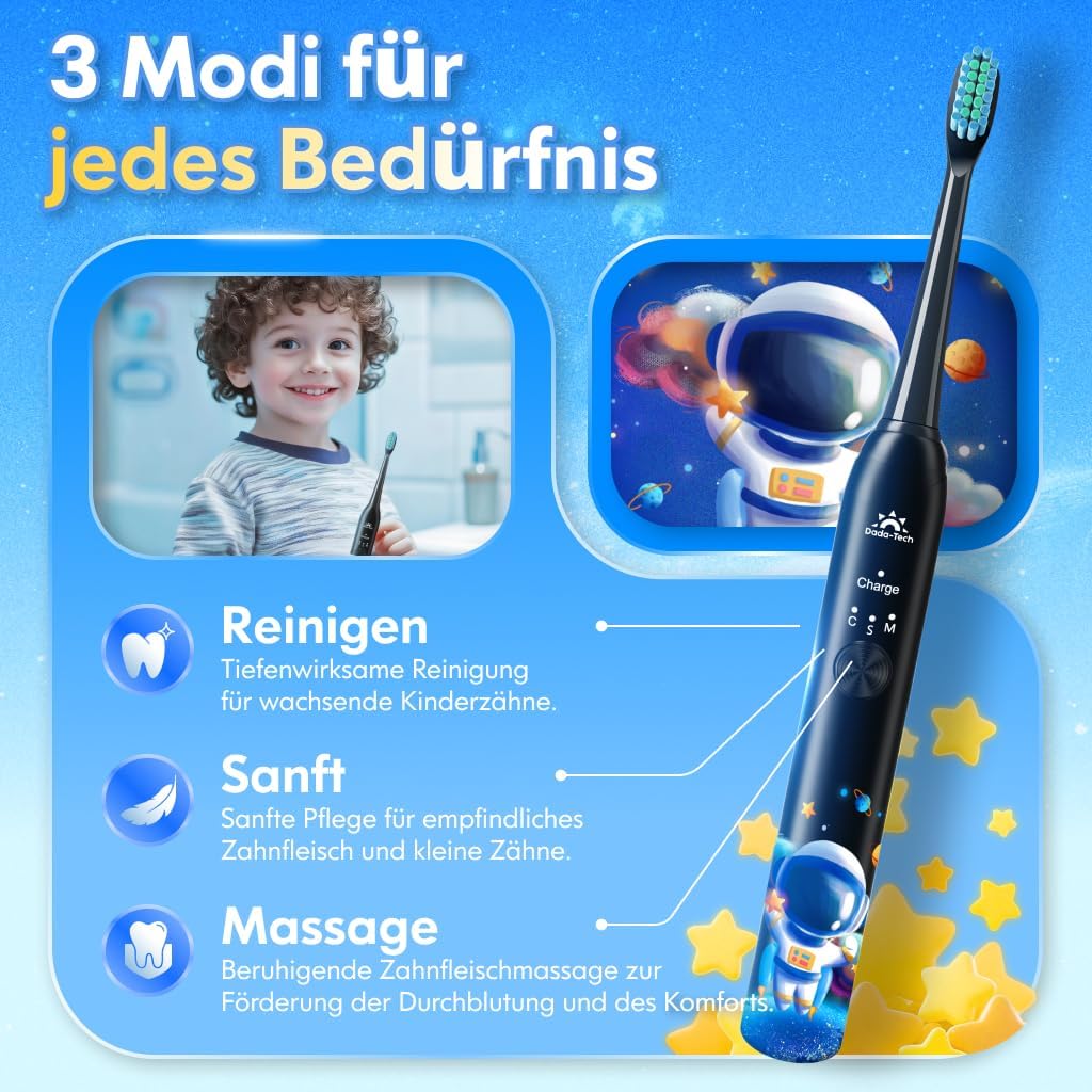 Detalle 2 de Elektrische Zahnbürste Kinder 60 Tage Akku 🪥