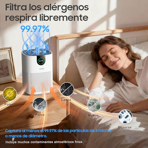 Thumbnail 1 de Aridis Purificador de Aire S-Mini: HEPA H13, 7.2W, 3 Velocidades y Aromaterapia