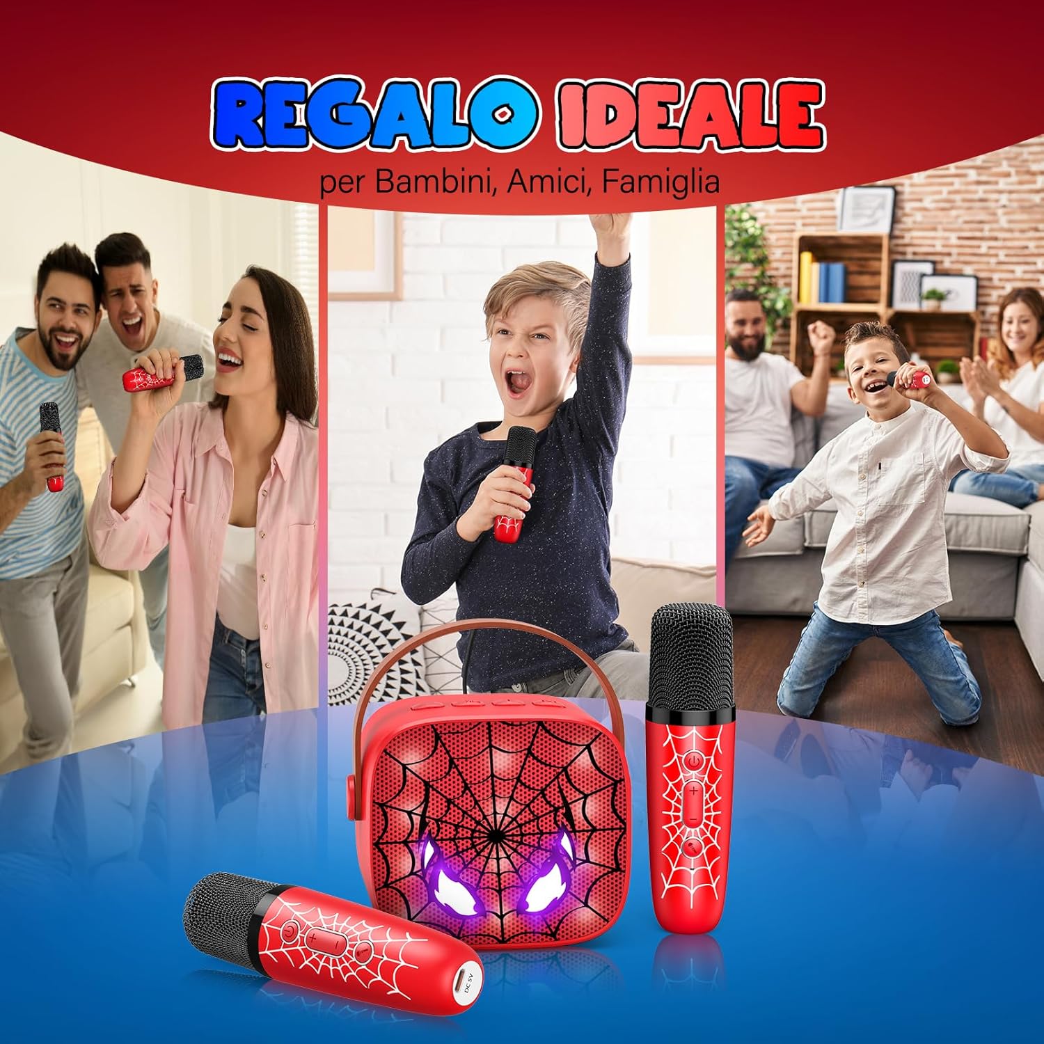 Thumbnail 6 de Braxel Regalo Bambino 3-12 Anni Maschio: karaoke per bambini con 2 microfoni wireless e Bluetooth