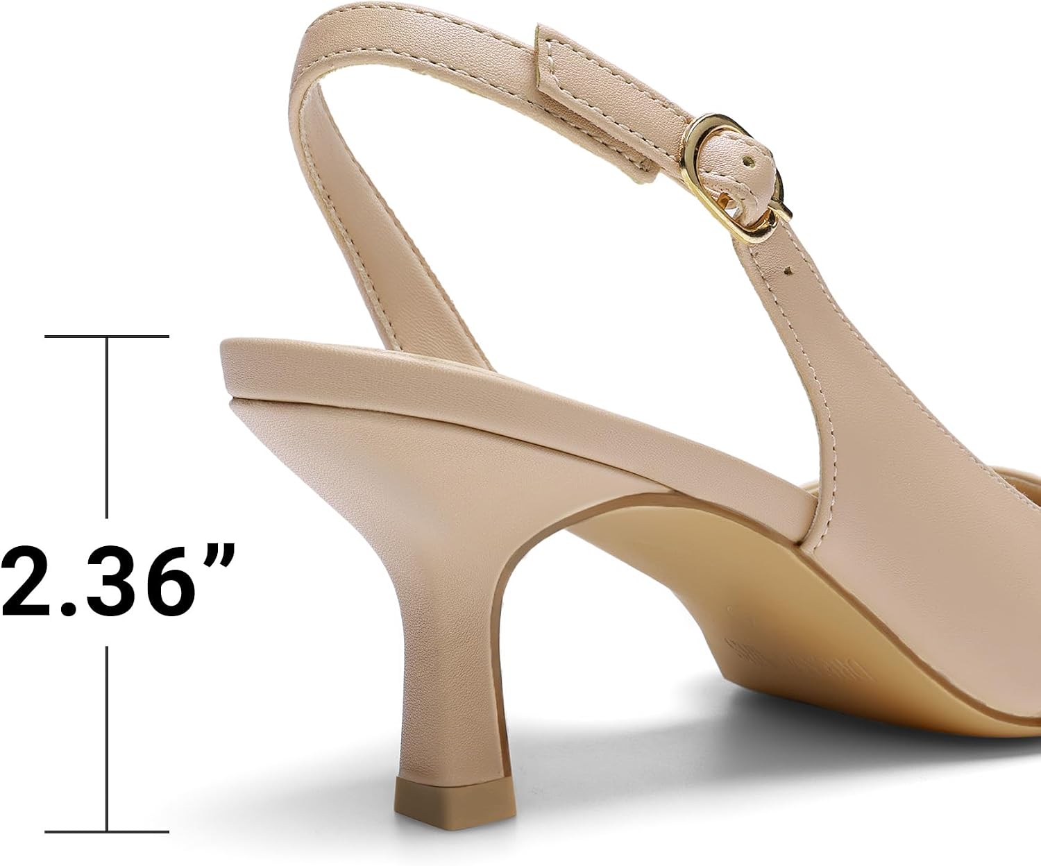 Detalle de DREAM PAIRS Sdpu2444w Women's Kitten Heel Slingback Pumps, Pointed Toe