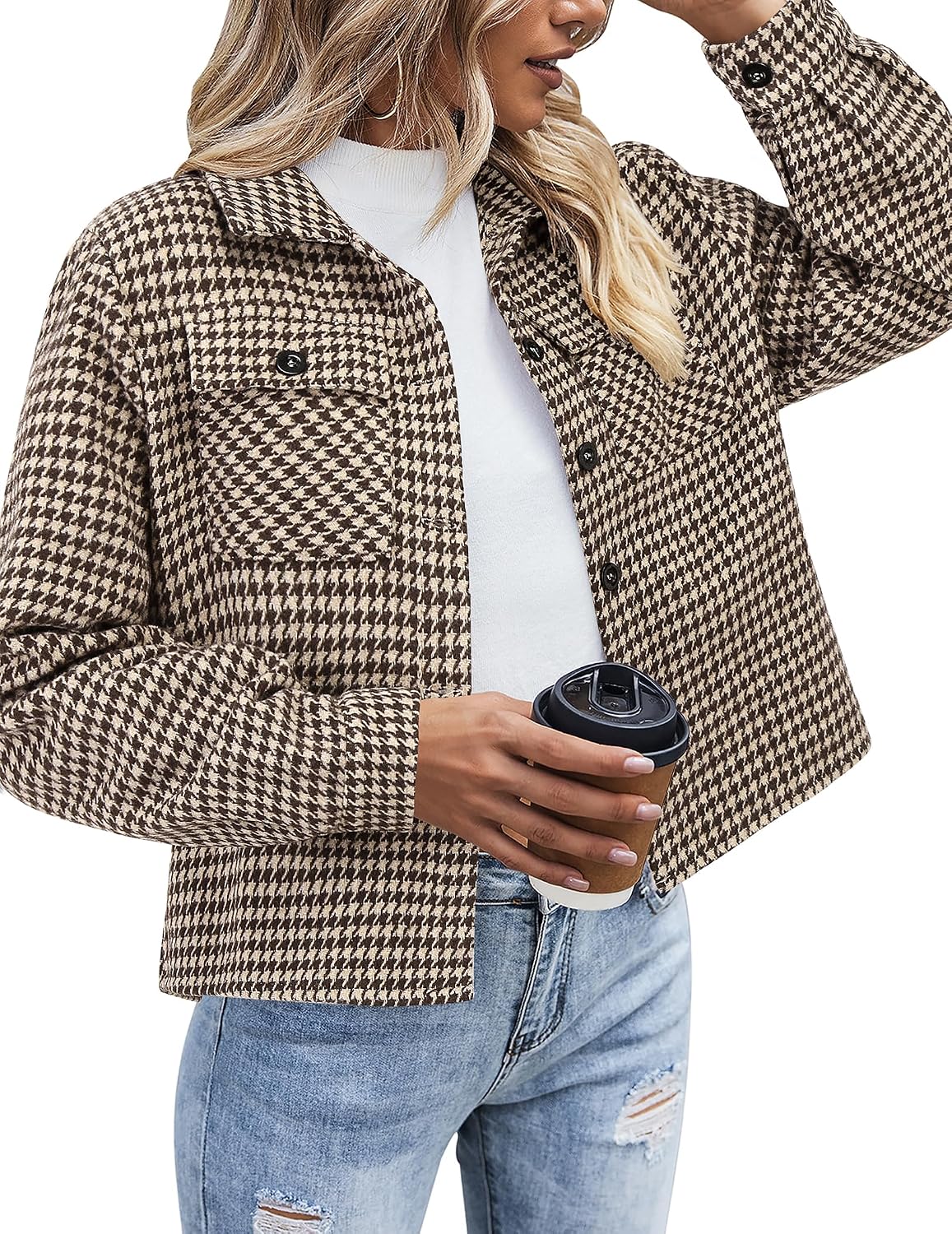 Detalle de Zeagoo Cropped Shacket 2026