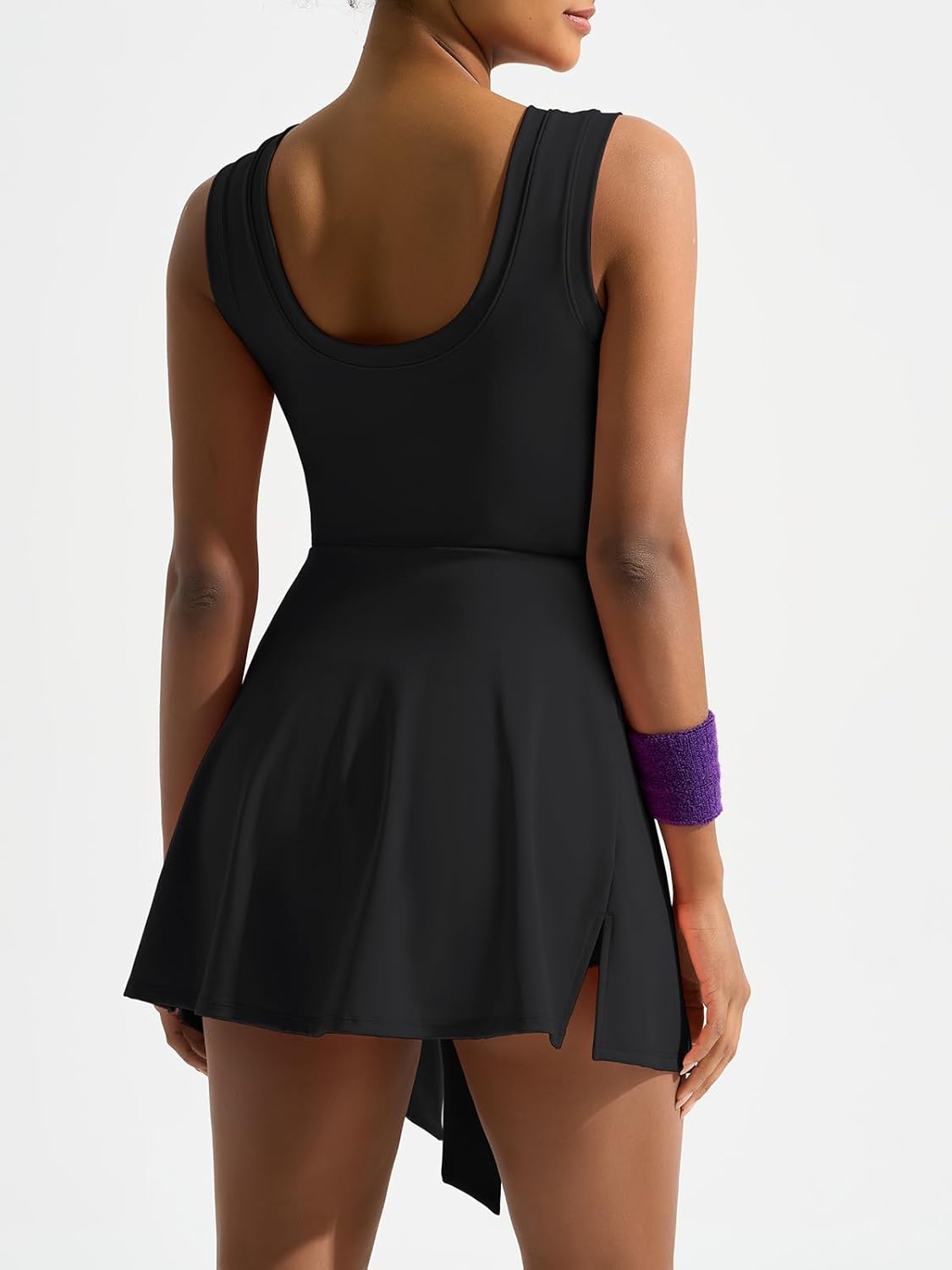 Thumbnail 1 de Dokuritu Sleeveless Tennis Dress Romper with Built-In Shorts and U-Shaped Back