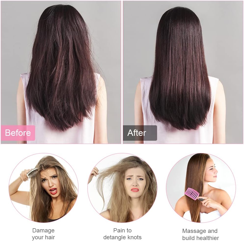 Thumbnail 4 de URAQT Spazzola per Capelli Curva con setole di Cinghiale – Strumento versatile per ricci e lisci