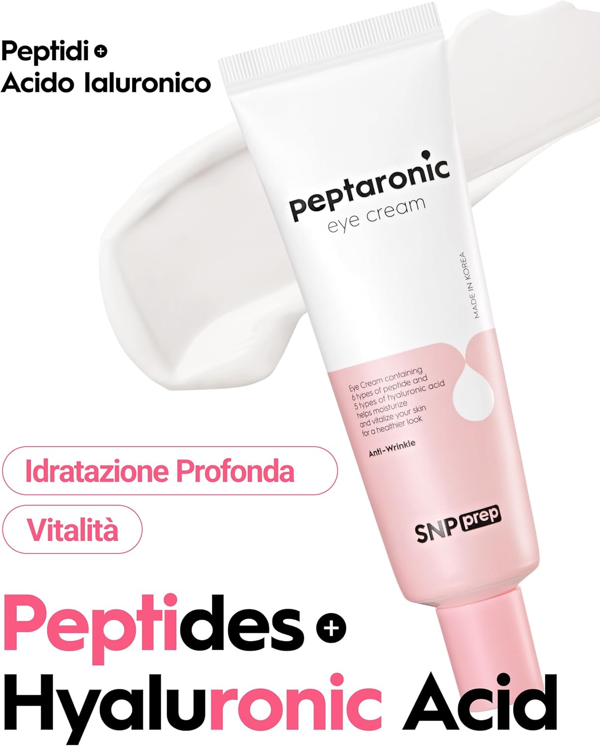 Thumbnail 1 de Crema occhi SNP Prep Peptaronic – Idratante anti-età con 6 peptidi e 5 acidi ialuronici (25 ml)