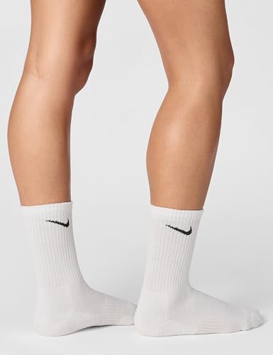 Detalle 1 de Nike U NK Everyday Ltwt Crew 3Pr Socks para Hombre – White/Black