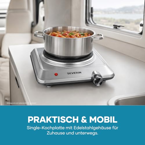 Thumbnail 7 de SEVERIN Single-Kochplatte – kompakte Edelstahl-Campingkochplatte, 1.500 W