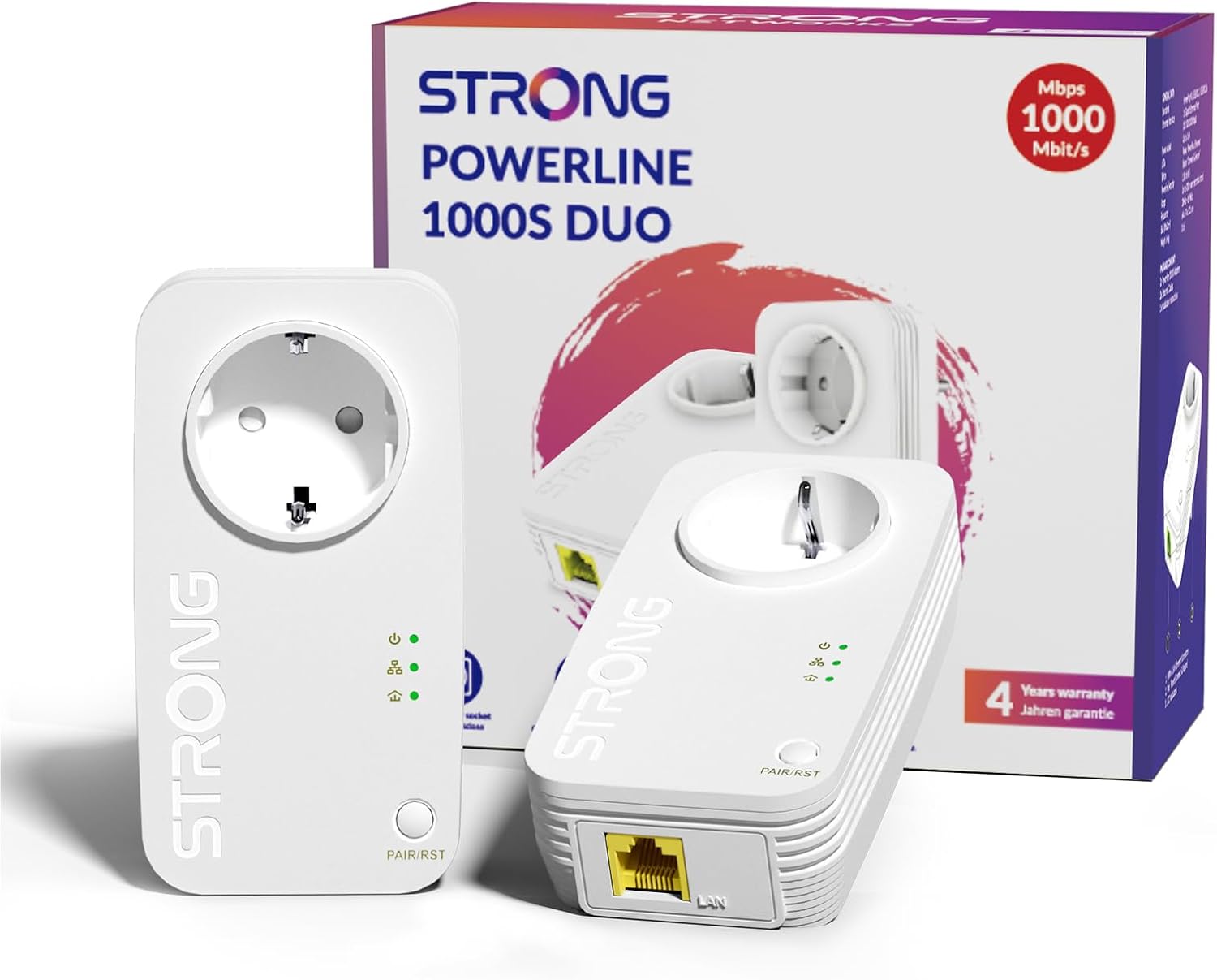 Detalle de STRONG PL1000S Powerline Adapter Set 1000 Mbit/s