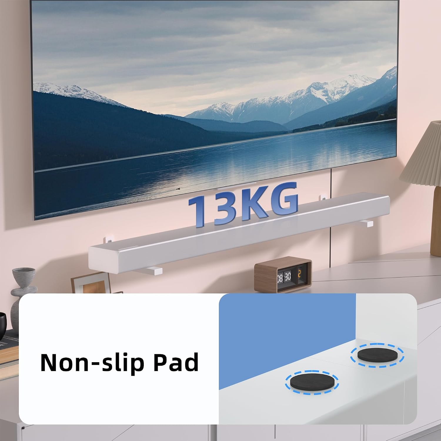 Detalle de suptek Sound Bar Wall Mounted Bracket SPLK201W — White