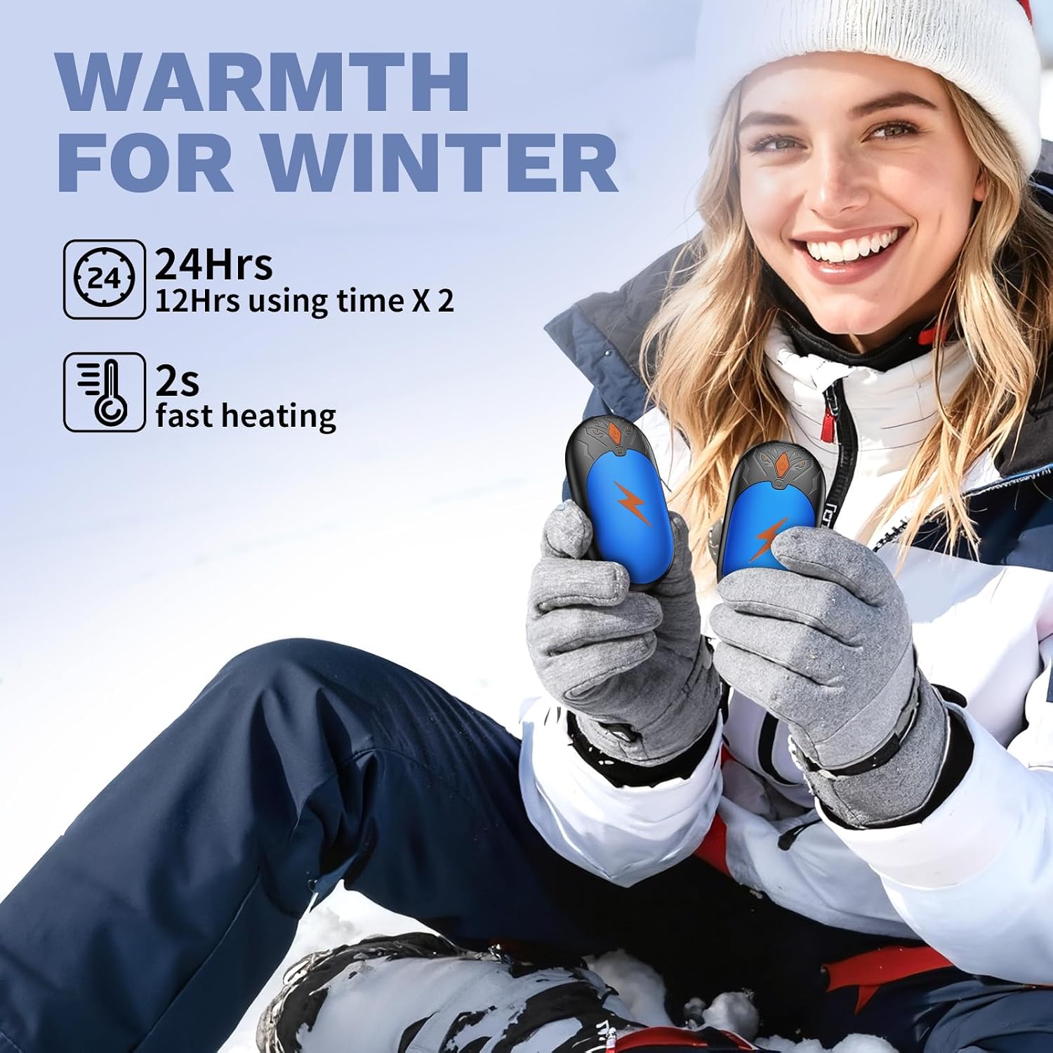 Detalle 2 de AJVV TT-07 Rechargeable Magnetic Hand Warmers, 2-Pack with 3 Heat Levels
