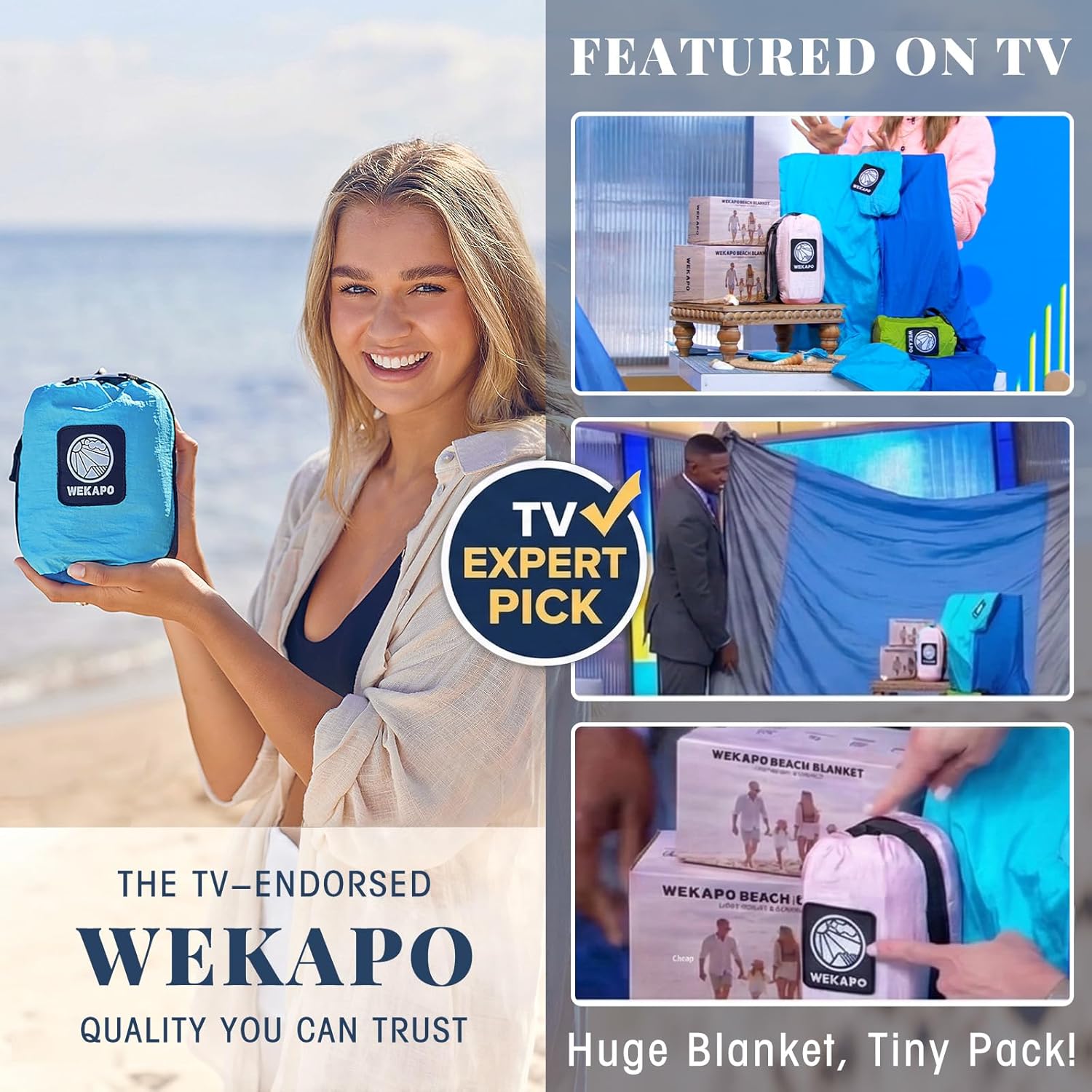 Thumbnail 6 de WEKAPO Beach Blanket Sandproof Waterproof 78" 🏖