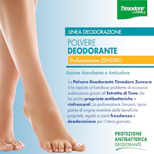 Detalle 2 de Timodore Polvo Desodorante Jengibre: Controla Olores y Sudor 👣