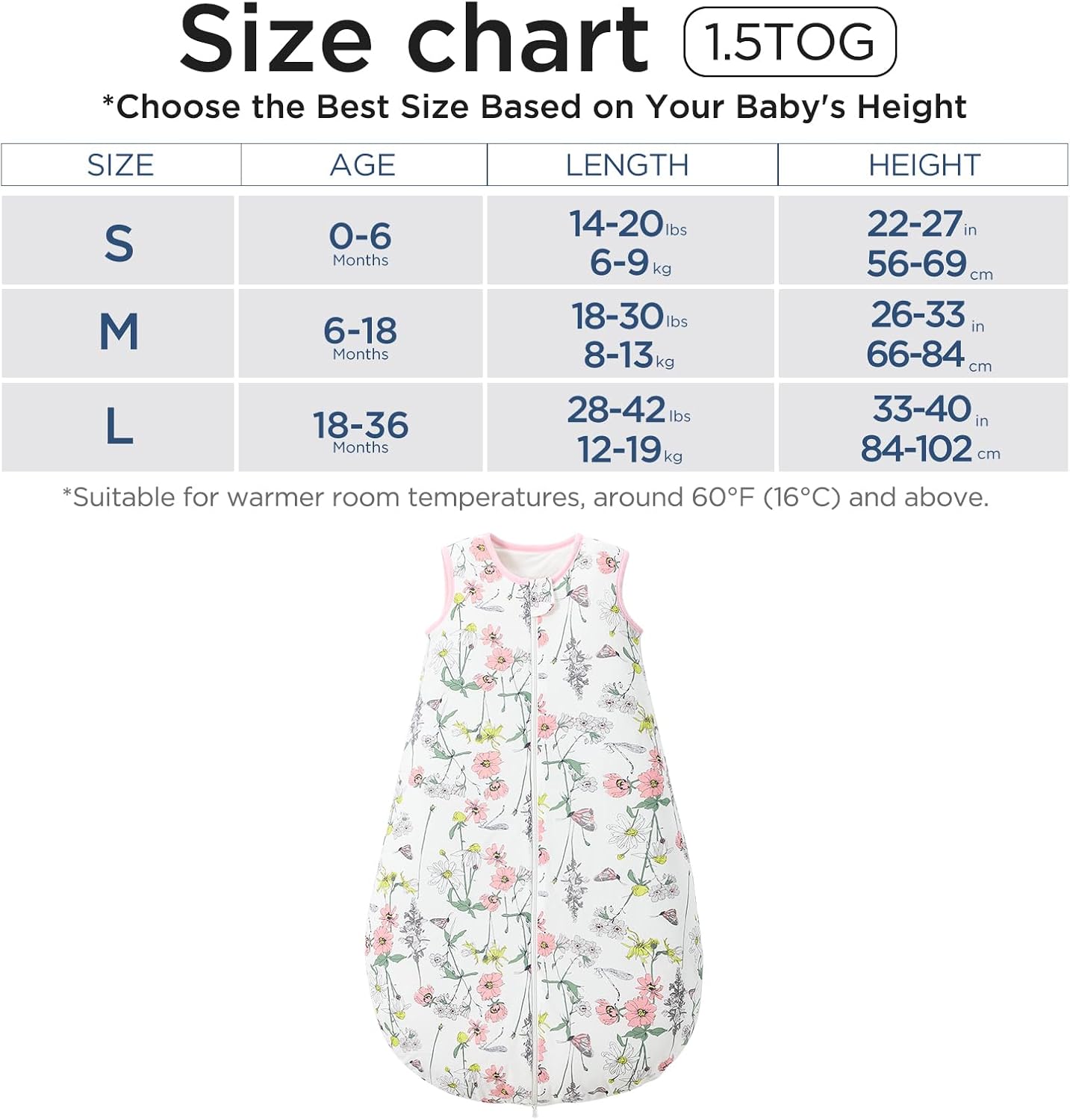 Detalle 2 de Duomiaomiao Baby Sleeping Bag 1.5 Tog
