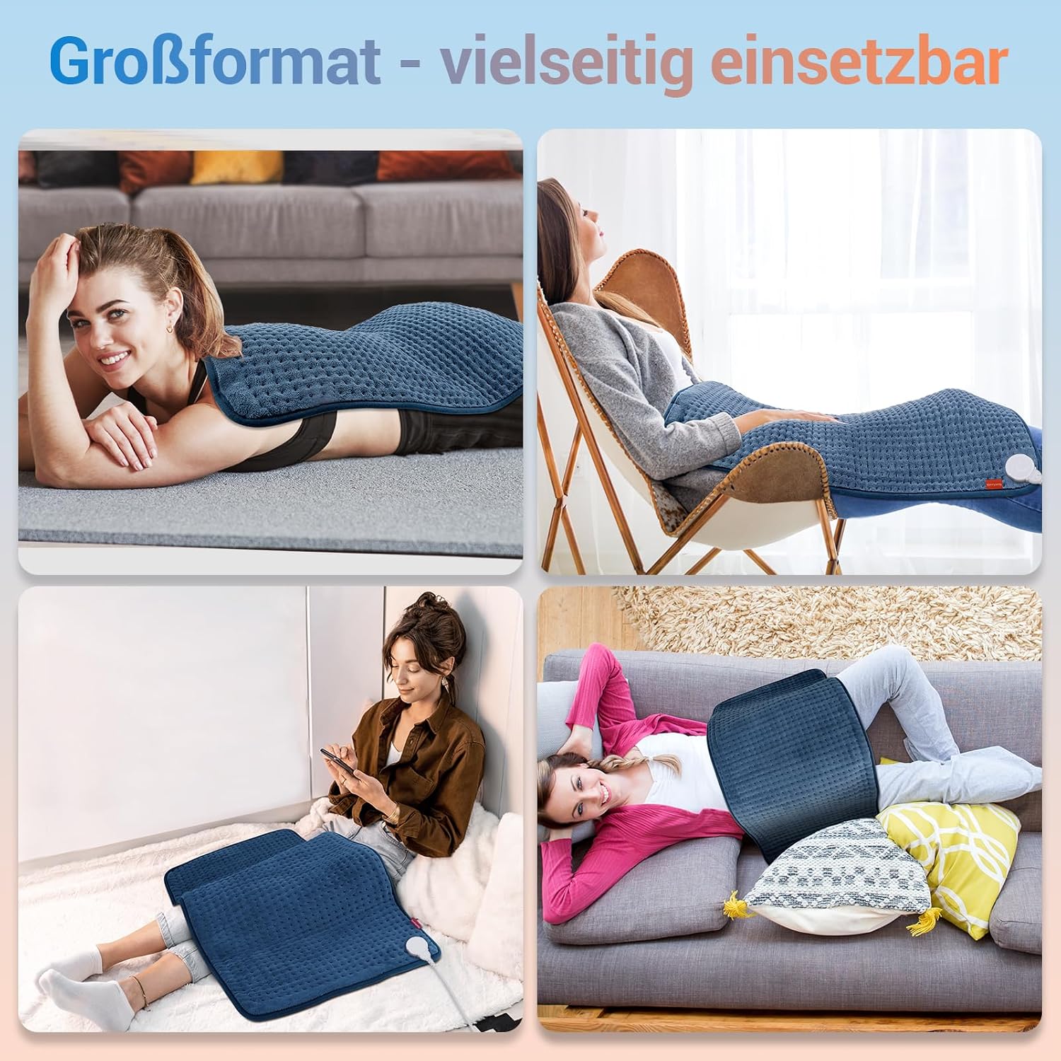 Detalle 2 de Comfytemp XXL-großes Heizkissen 83×43 cm ♨