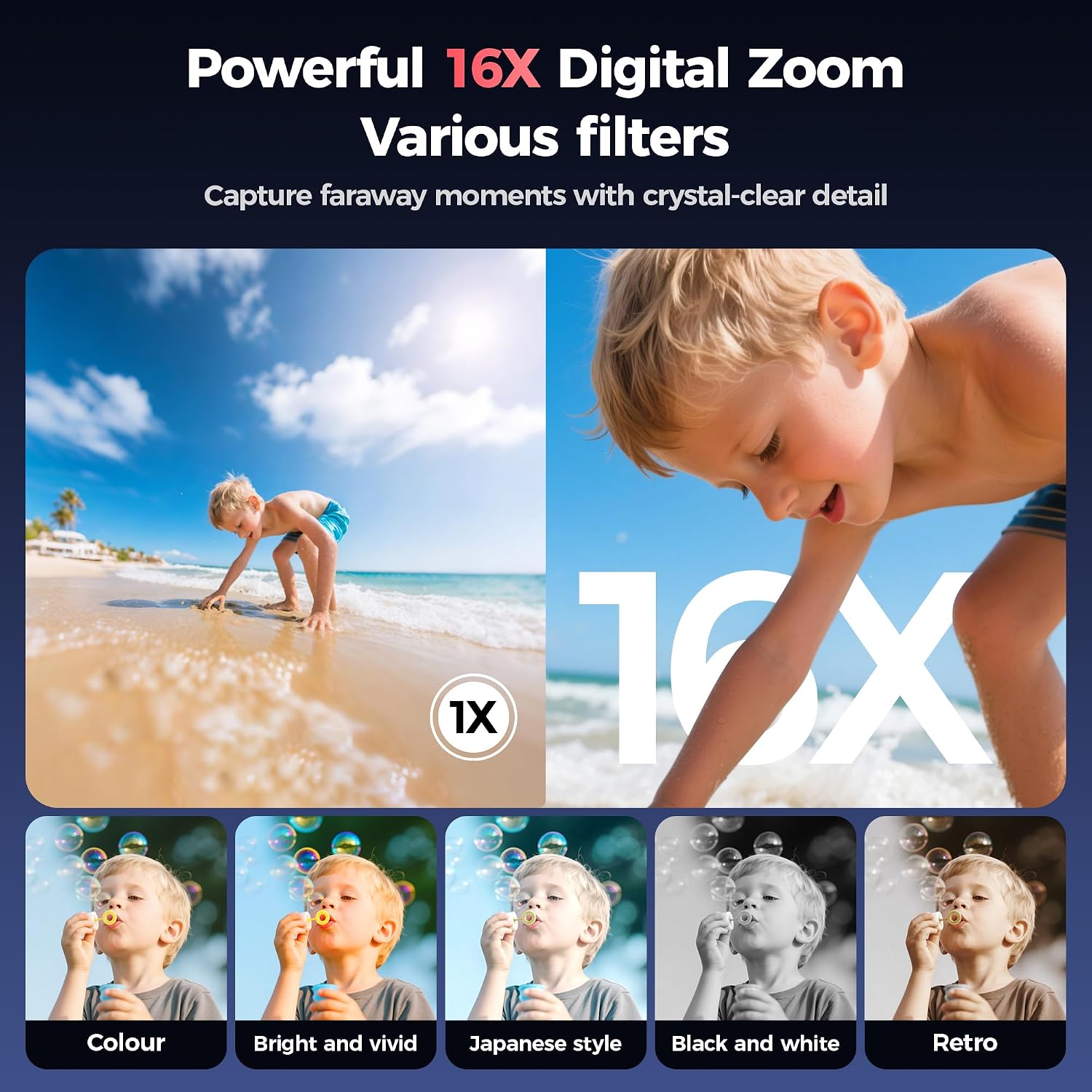 Detalle 2 de QIUOIO Digitalkamera 4K 64MP rosa