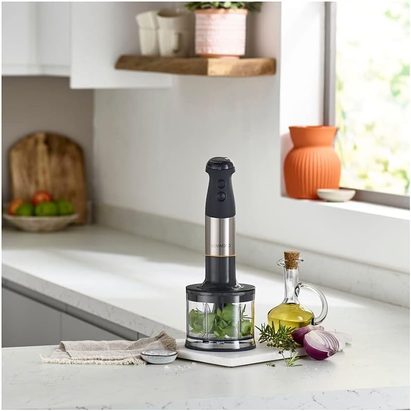 Detalle de Kenwood Triblade XL Hand Blender HBM60.307GY with Chopper, Whisk & Masher Attachments