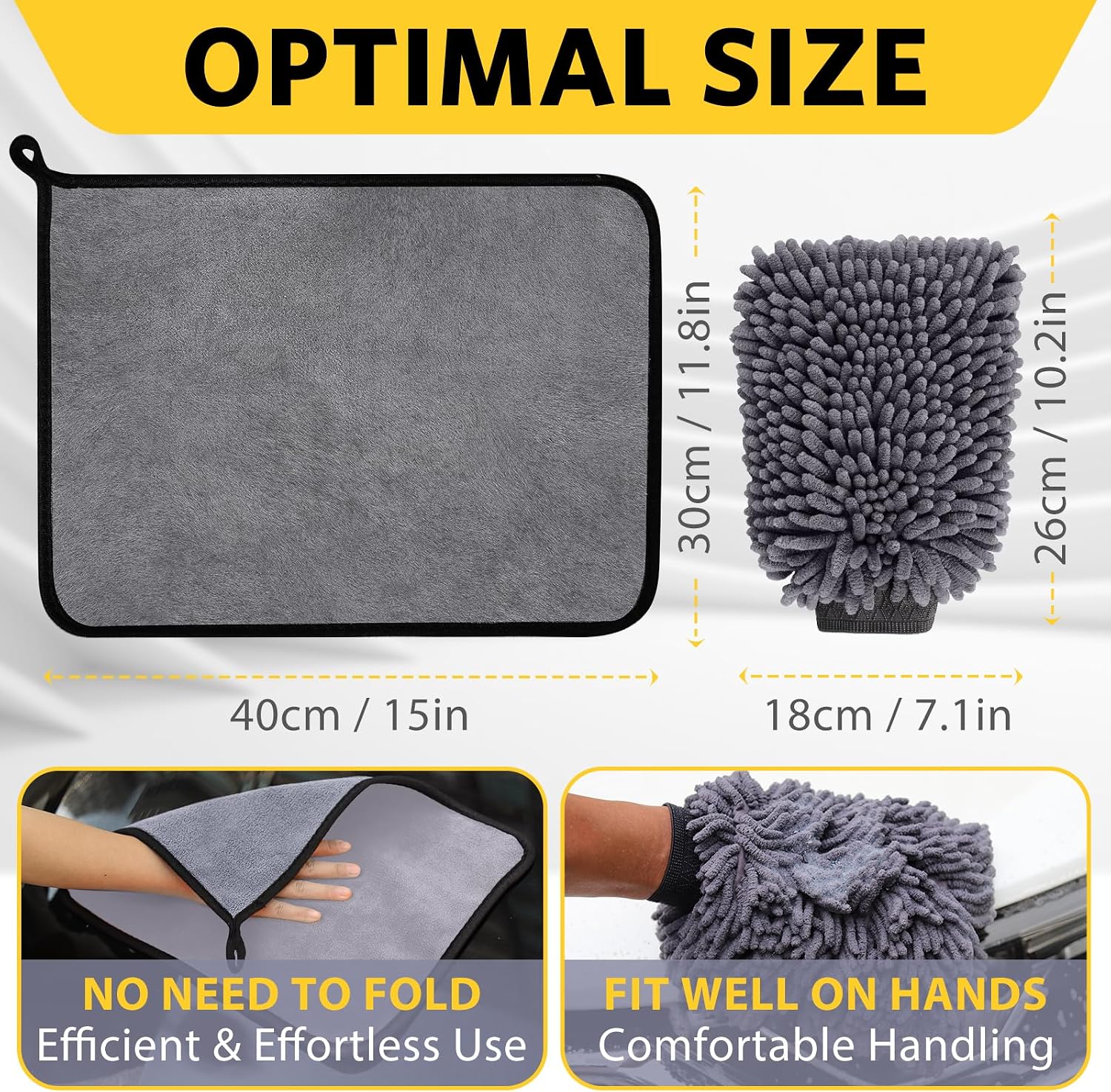 Thumbnail 1 de KEYAYE 5 Pcs Car Washing Kit 600GSM